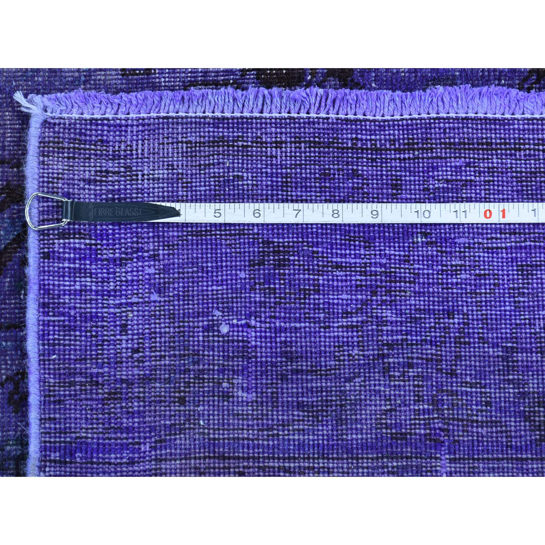 4-10 x9-2  Handmade Wide Runner Overdyed Persian Tabriz Vintage Rug 