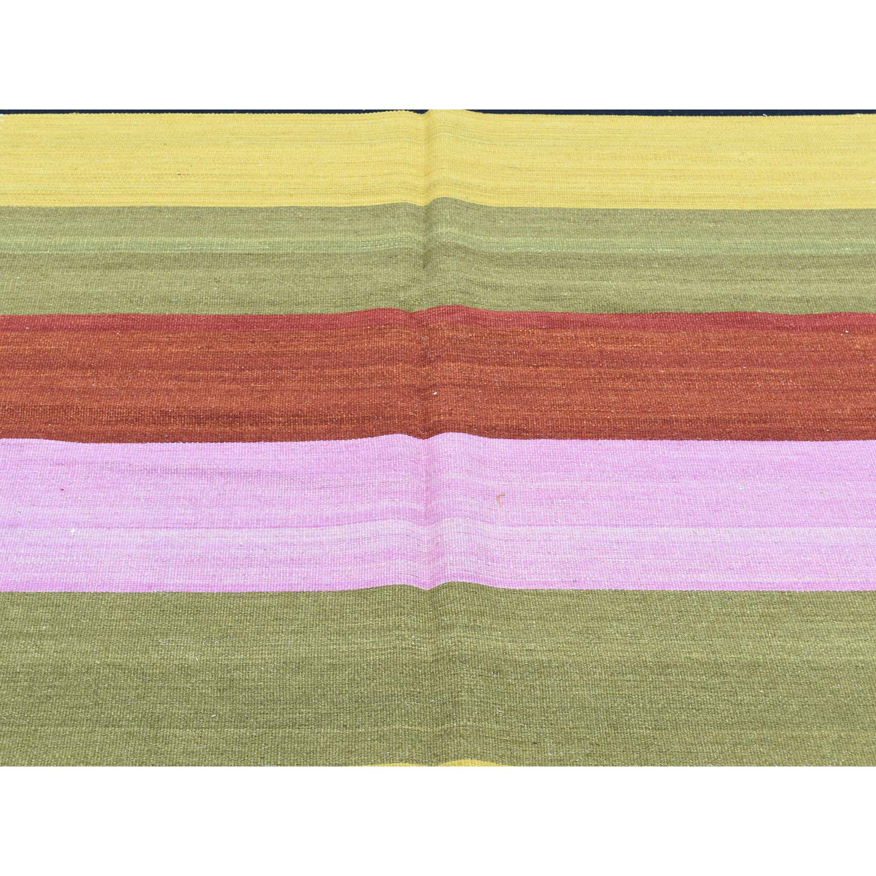 10-x14-6  Hand-Woven Flat Weave Multicolored Durie Kilim Oriental Rug 