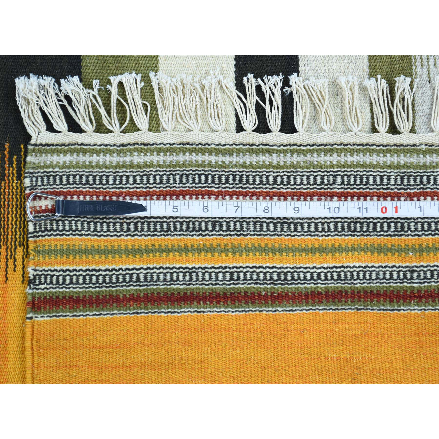 6-x9-3  Hand-Woven Pure Wool Dazzling Durie Kilim Flat Weave Carpet 
