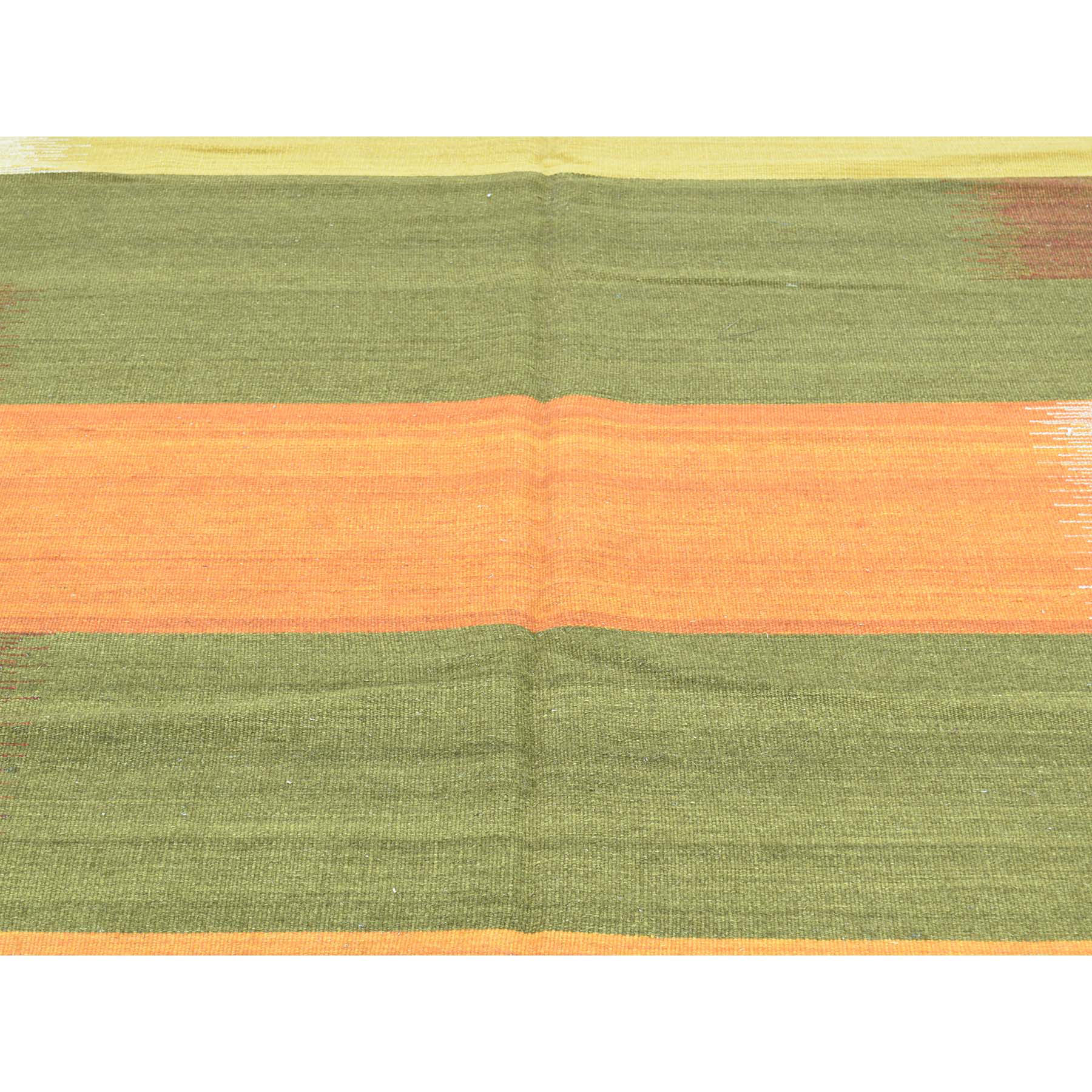 9-1 x12-6  Hand-Woven Durie Kilim Pure Wool Flat Weave Colorful Rug 