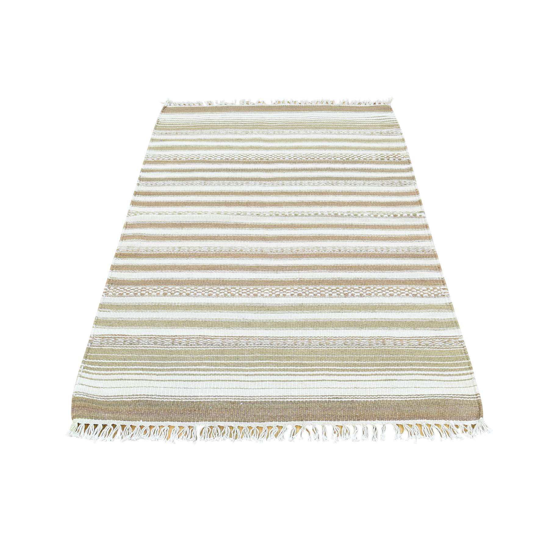 2'10"X5' Hand-Woven Striped Durie Kilim Flat Weave Oriental Carpet moaca8dd