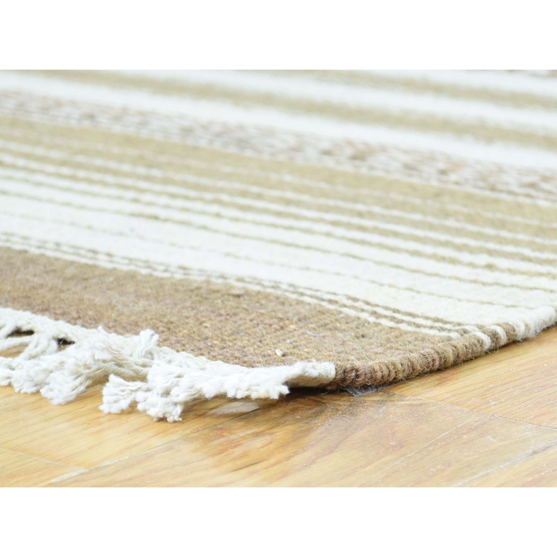 2-10 x5- Hand-Woven Striped Durie Kilim Flat Weave Oriental Carpet 