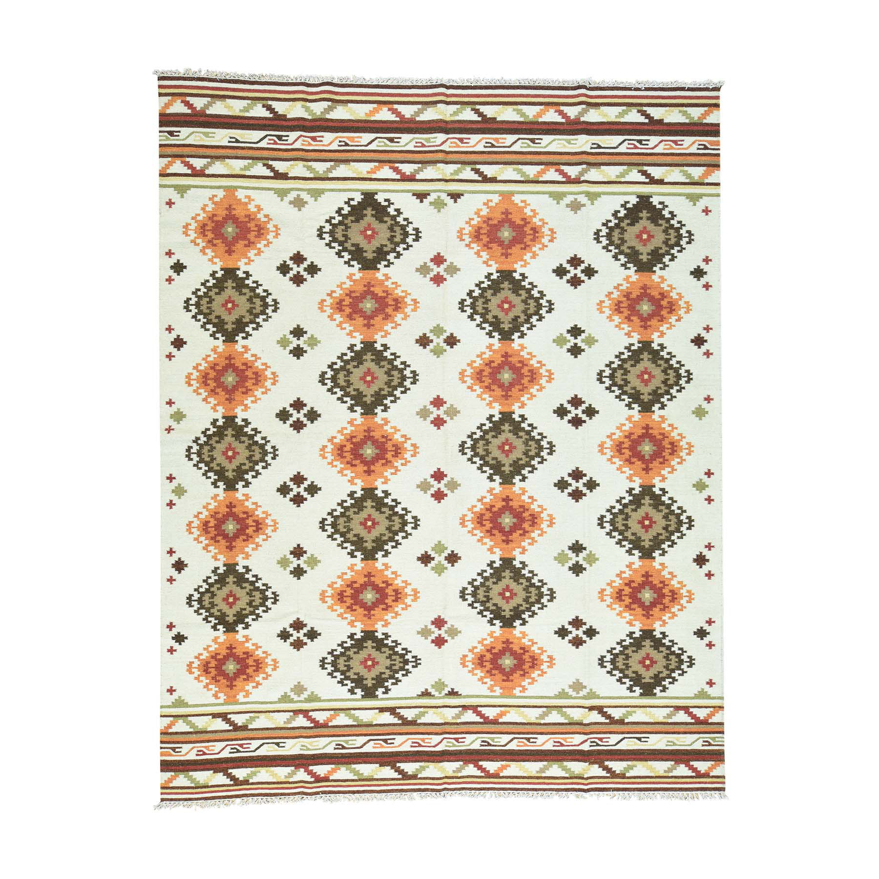 9-3 x11-8  Hand-Woven Anatolian Durie Kilim Flat Weave Oriental Rug 