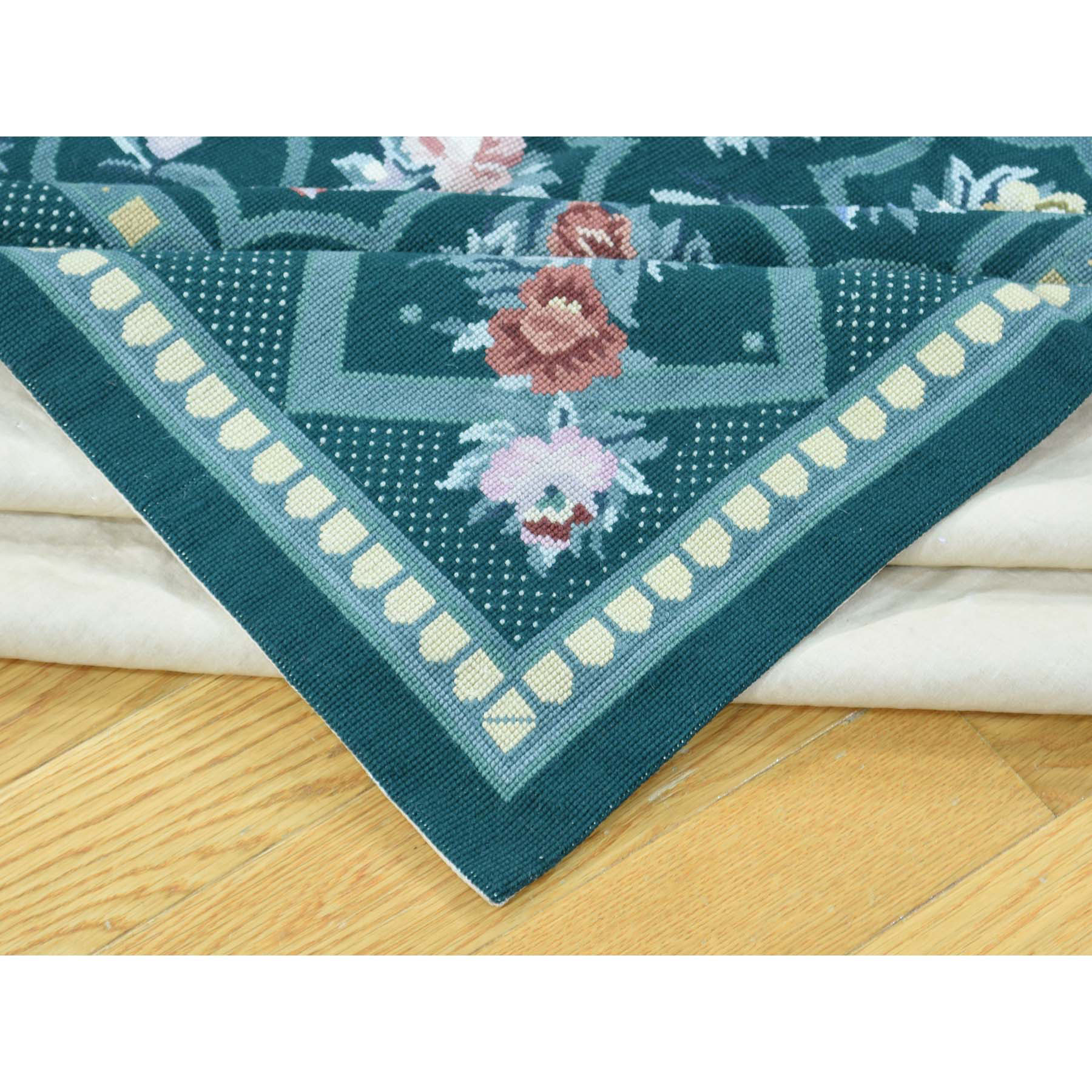 6-1 x9-2  Needlepoint Flat Weave Pure Wool Hand-Woven Oriental Rug 