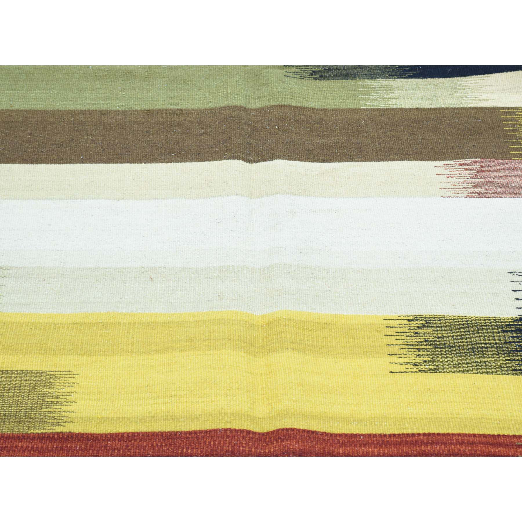 6-1 x9-1  Hand-Woven Pure Wool Reversible Kilim Oriental Flat Weave Rug 
