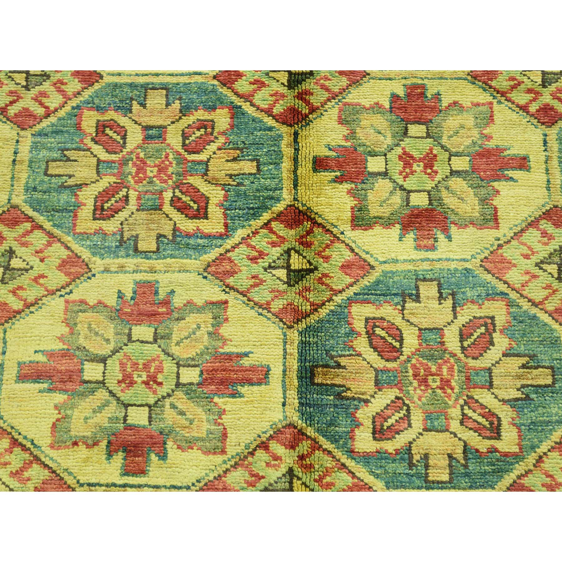 4-9 x6-7  Overdyed Super Kazak Hand-Knotted Pure Wool Oriental Rug 