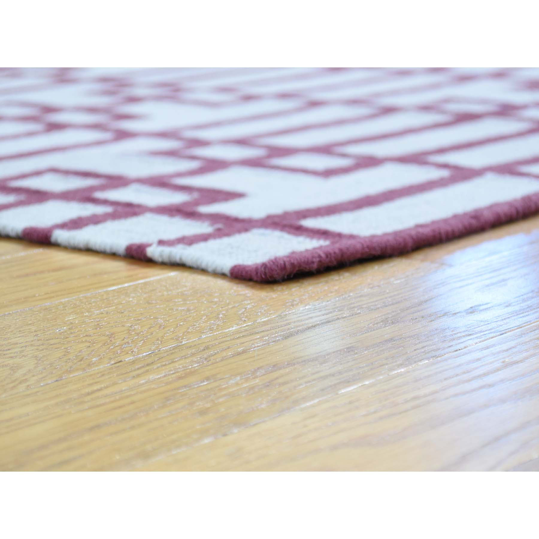 3-x5-4  Geometric Design Flat Weave Hand-Woven Reversible Kilim Carpet 