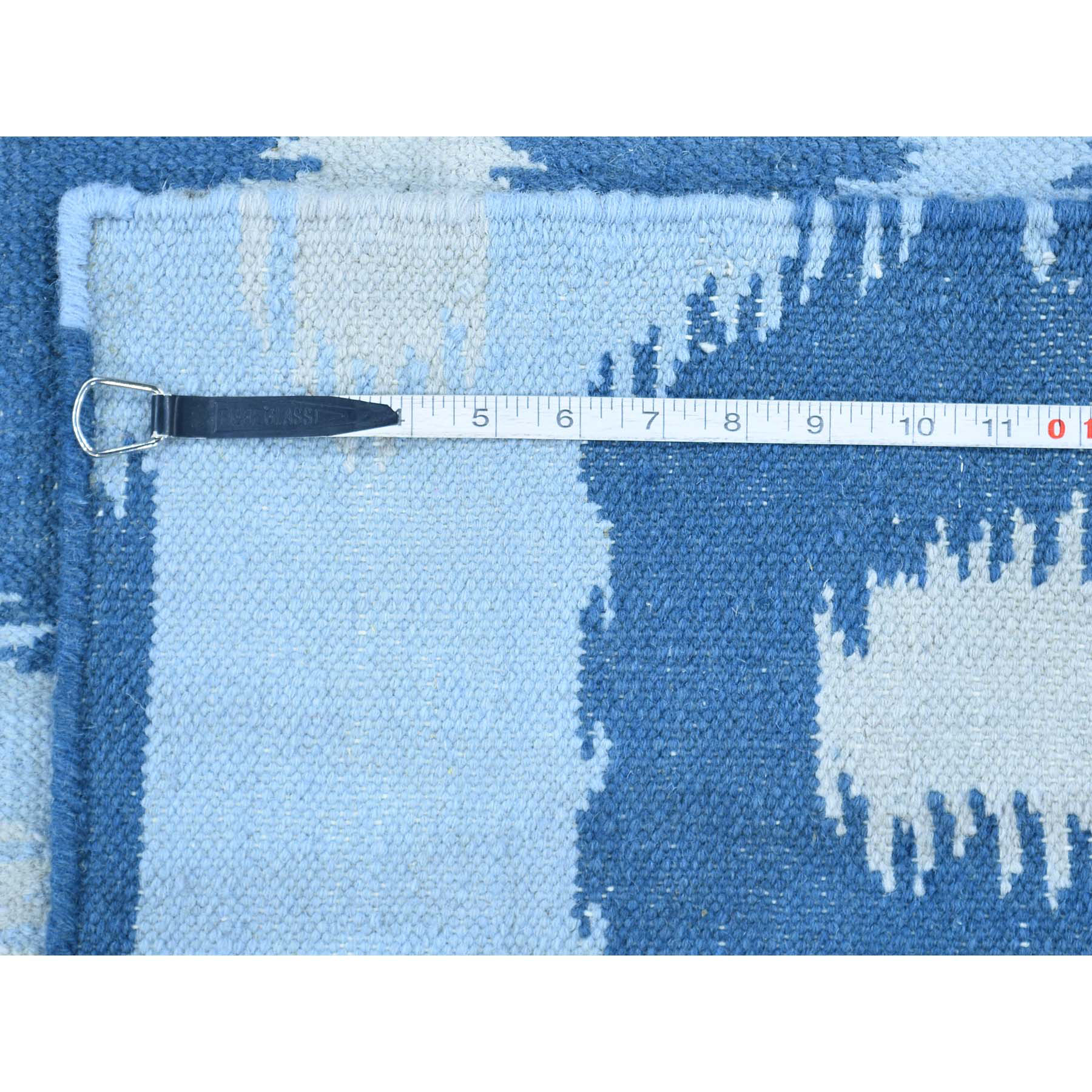 4-2 x6-1  Geometric Design Hand-Woven Reversible Kilim Flat Weave Rug 