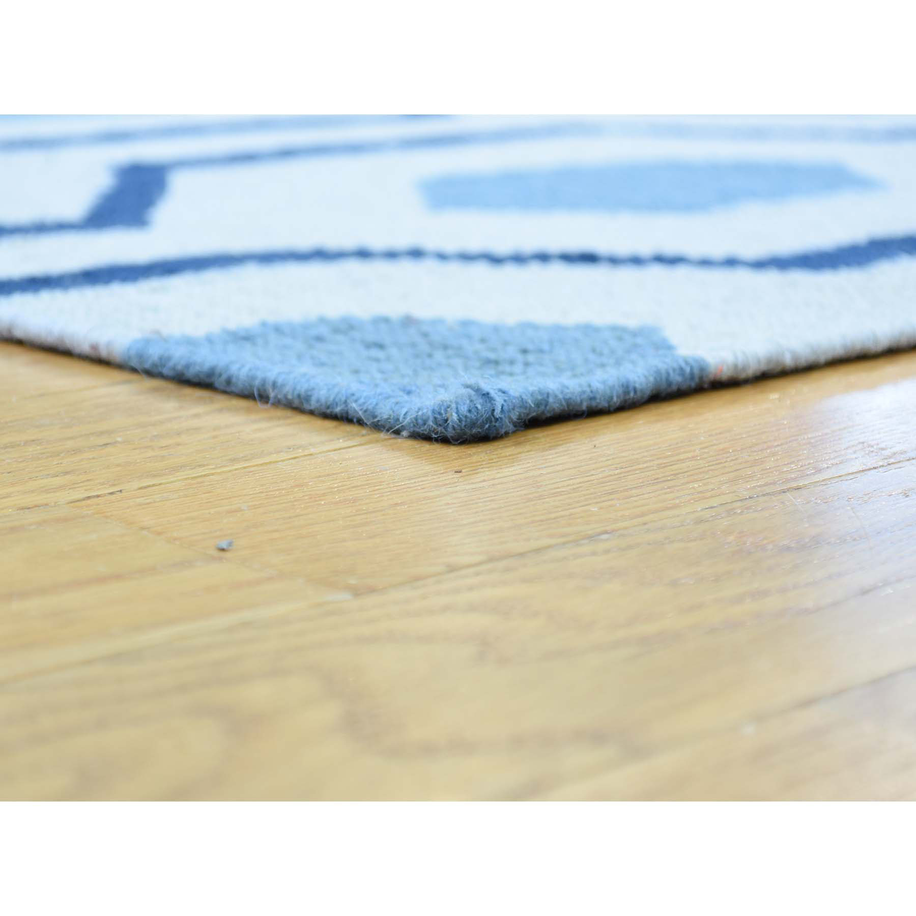 9-1 x12- Handmade Geometric Design Reversible Kilim Flat Weave Carpet 