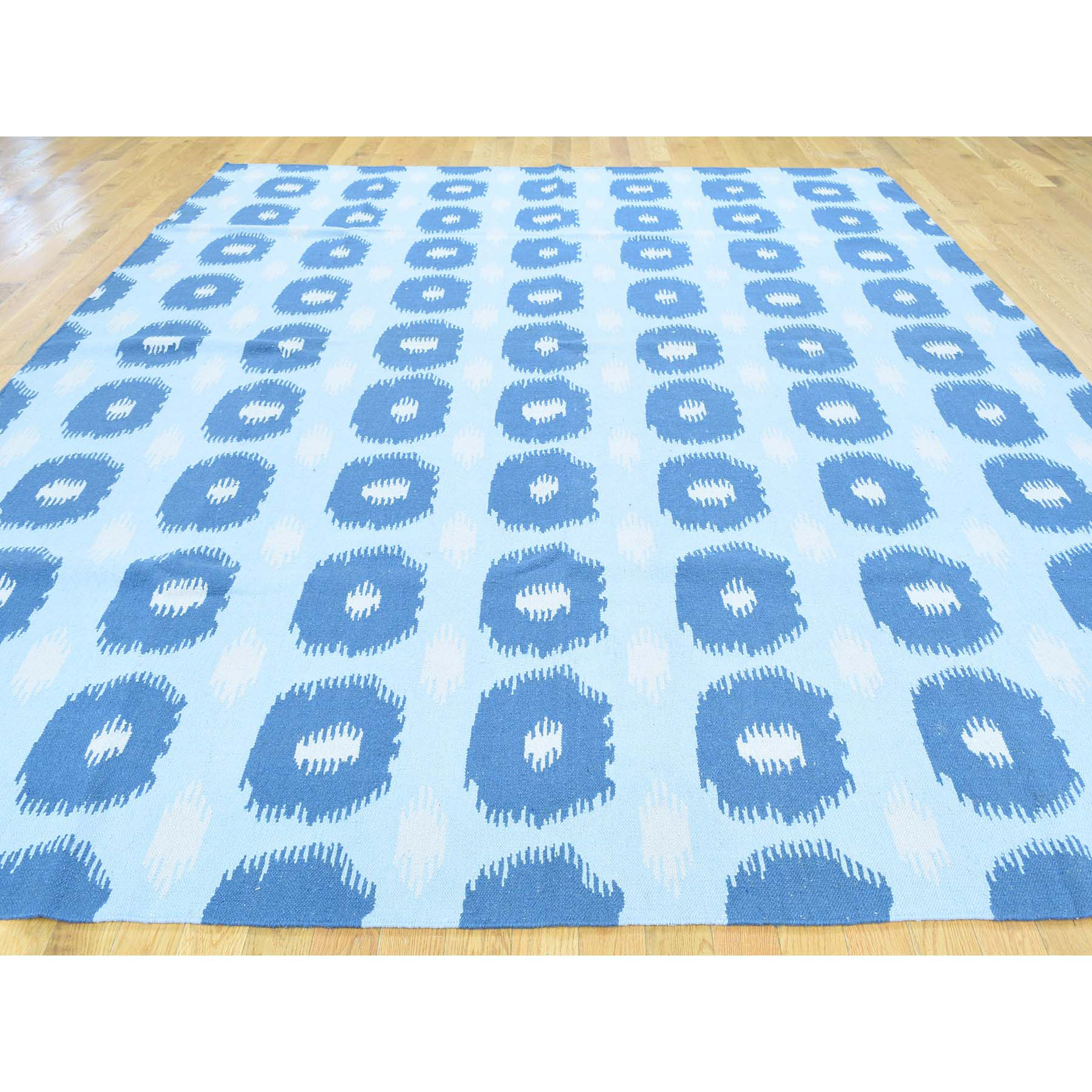 8-9 x11-10  Hand-Woven Pure Wool Reversible Kilim Flat Weave Carpet 