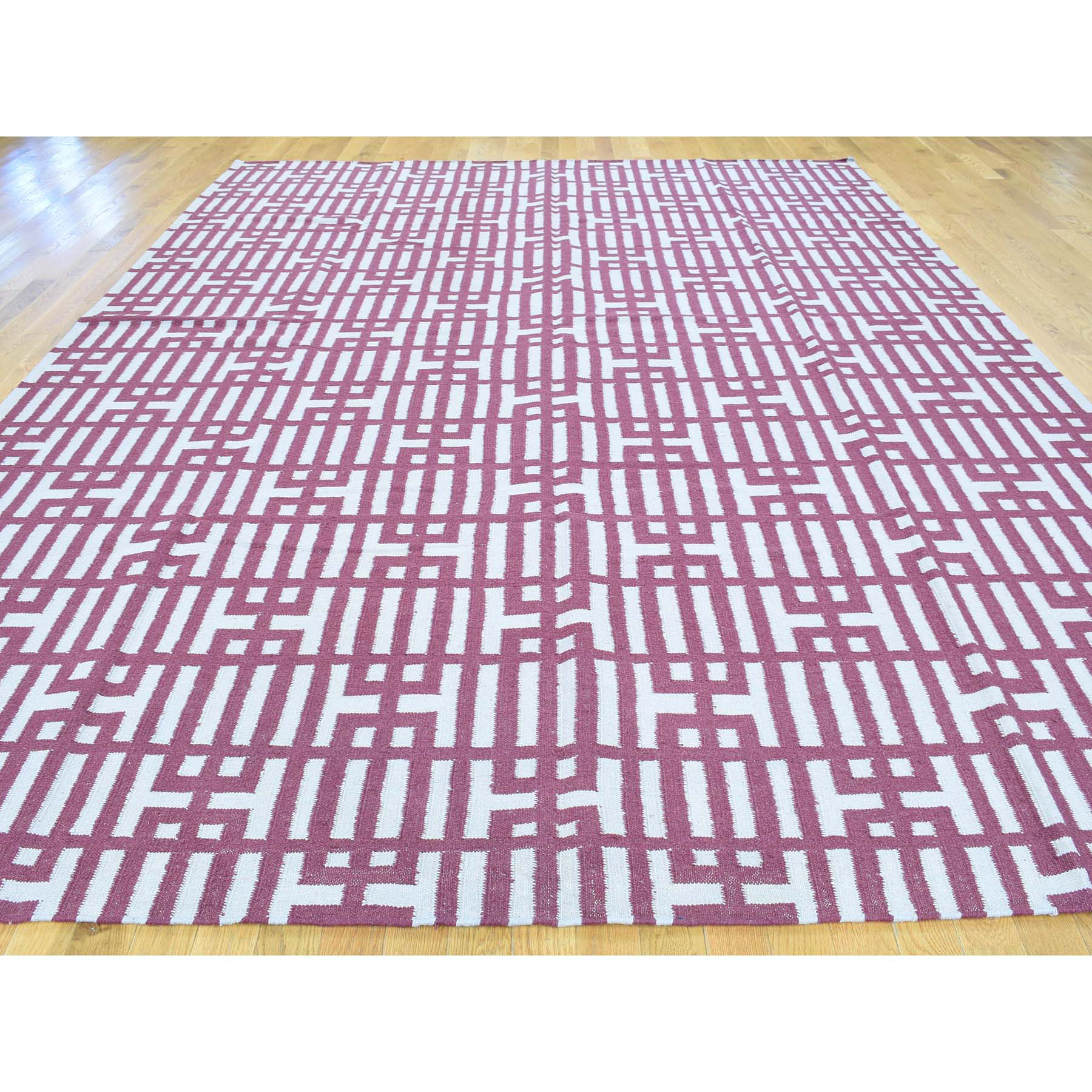 9-1 x12-2  Flat Weave Pure Wool Hand-Woven Reversible Kilim Oriental Rug 