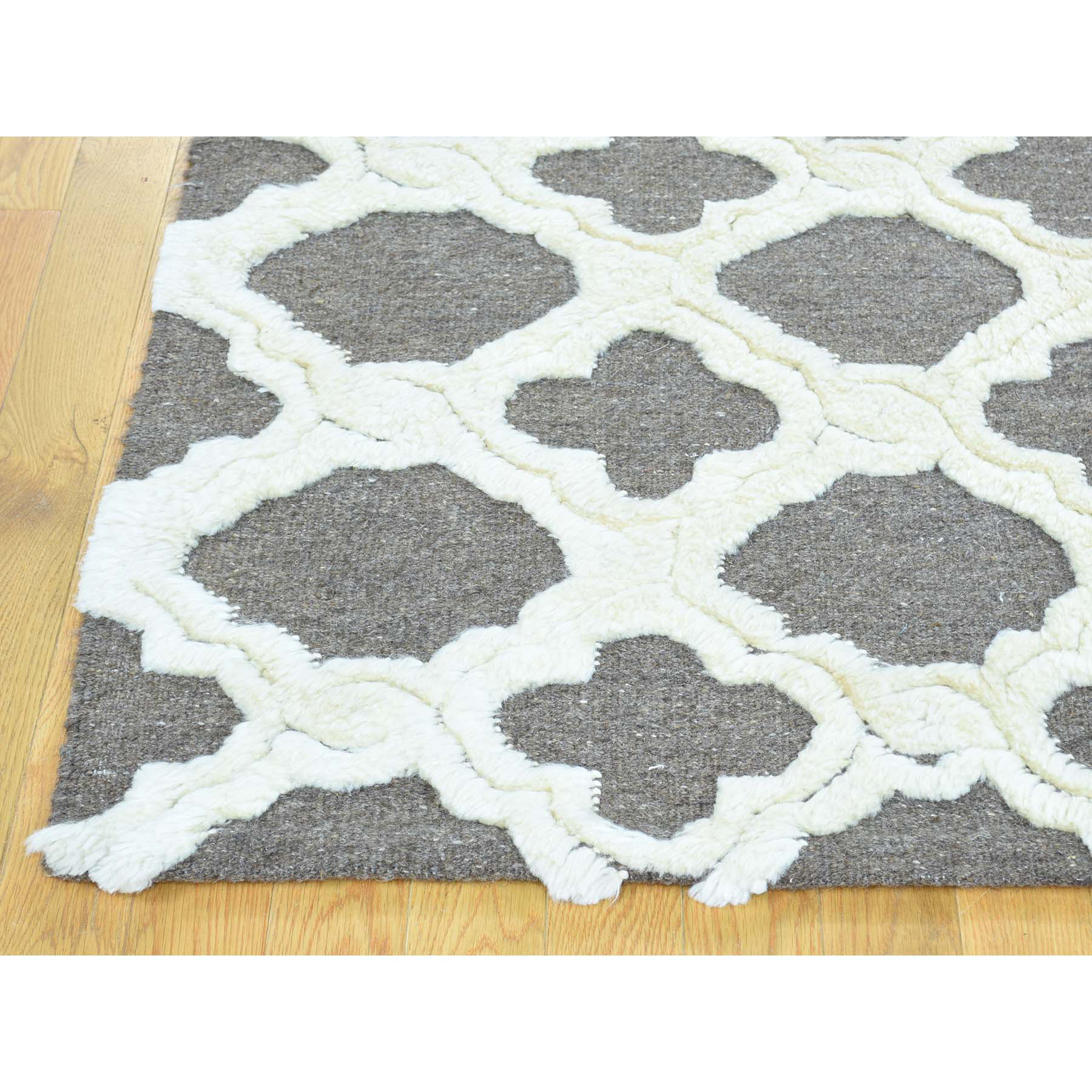 9-3 x11-7  Moroccan Berber Design Hand-Knotted High And Low Pile Rug 