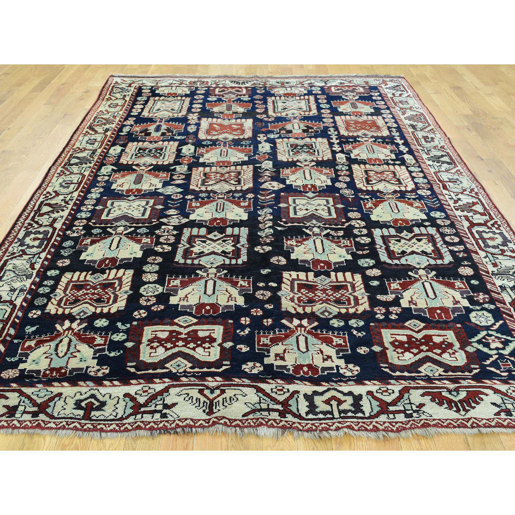 6-6 x10- Hand-Knotted Antique Persian Kurdish Full Pile Exc Cond Rug 