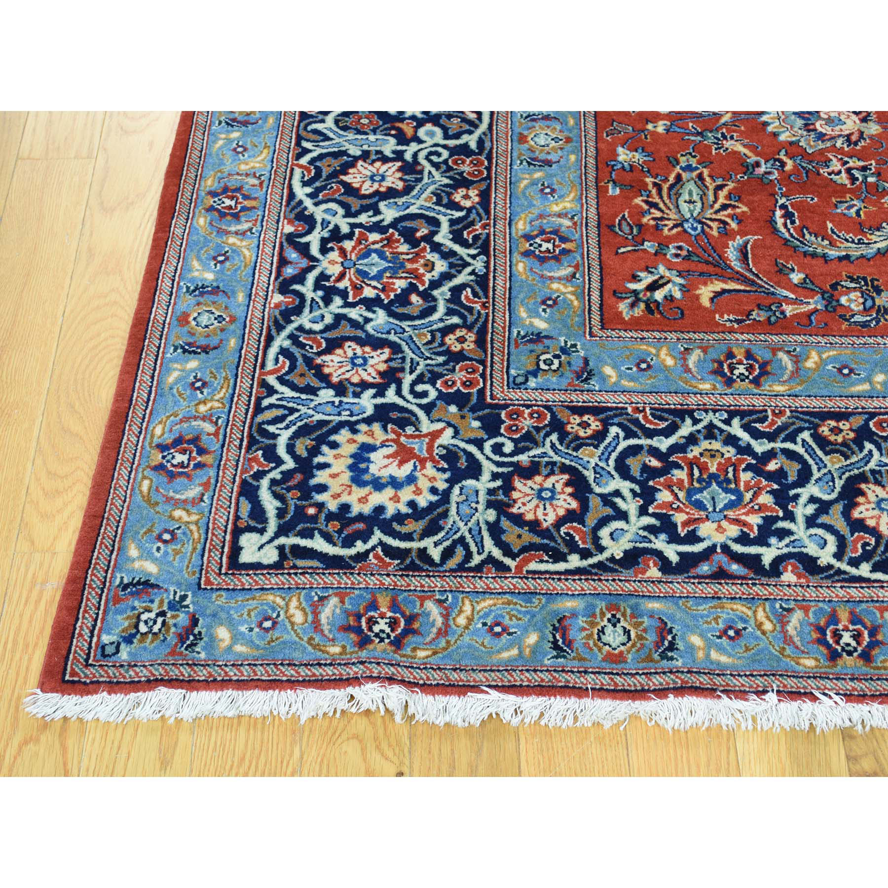7-10 x11- Hand-Knotted Antique Persian Kashan Full Pile Oriental Rug 
