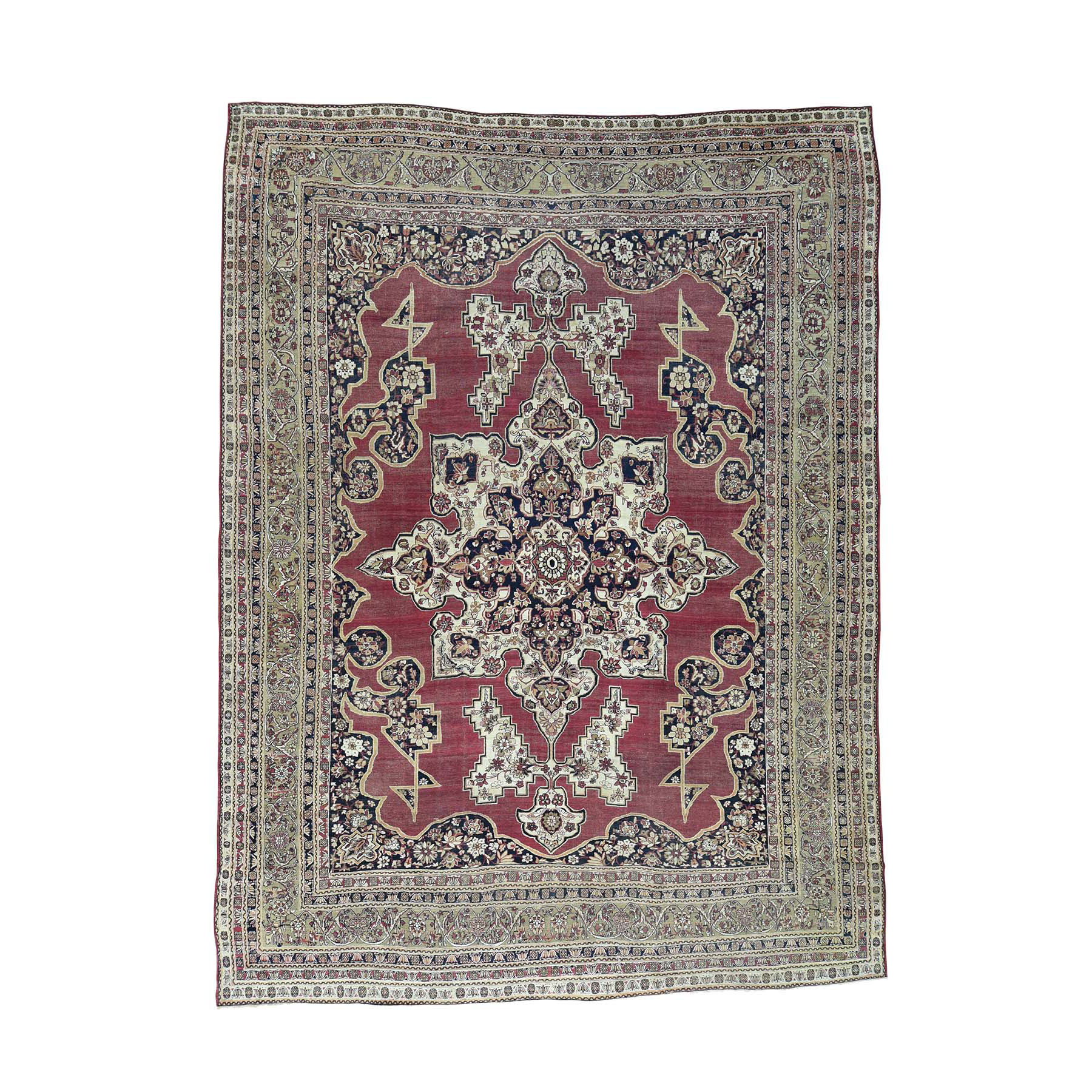 11-9 x15-7  Antique Persian Lavar Kerman Good Cond Oversize Oriental Rug 