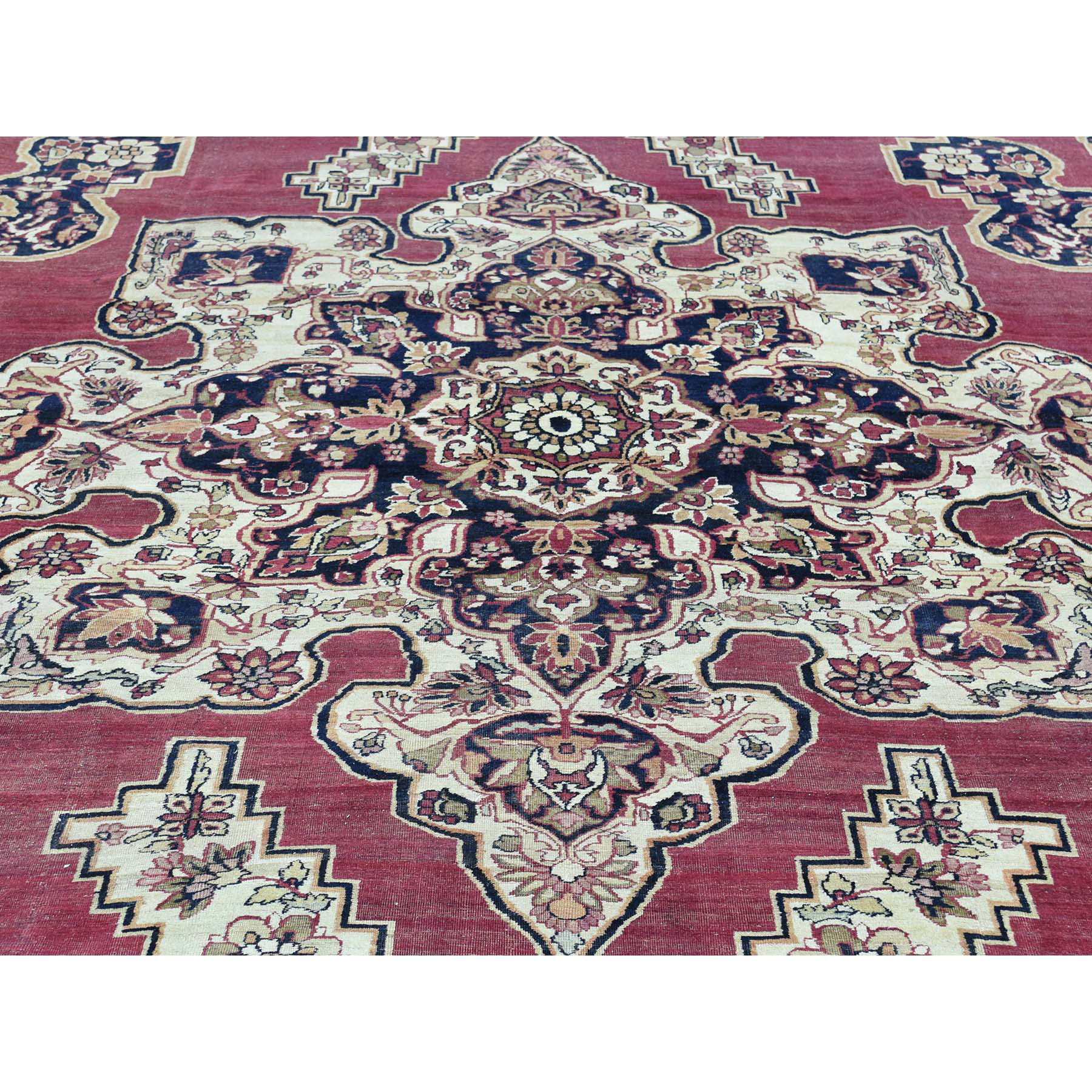 11-9 x15-7  Antique Persian Lavar Kerman Good Cond Oversize Oriental Rug 