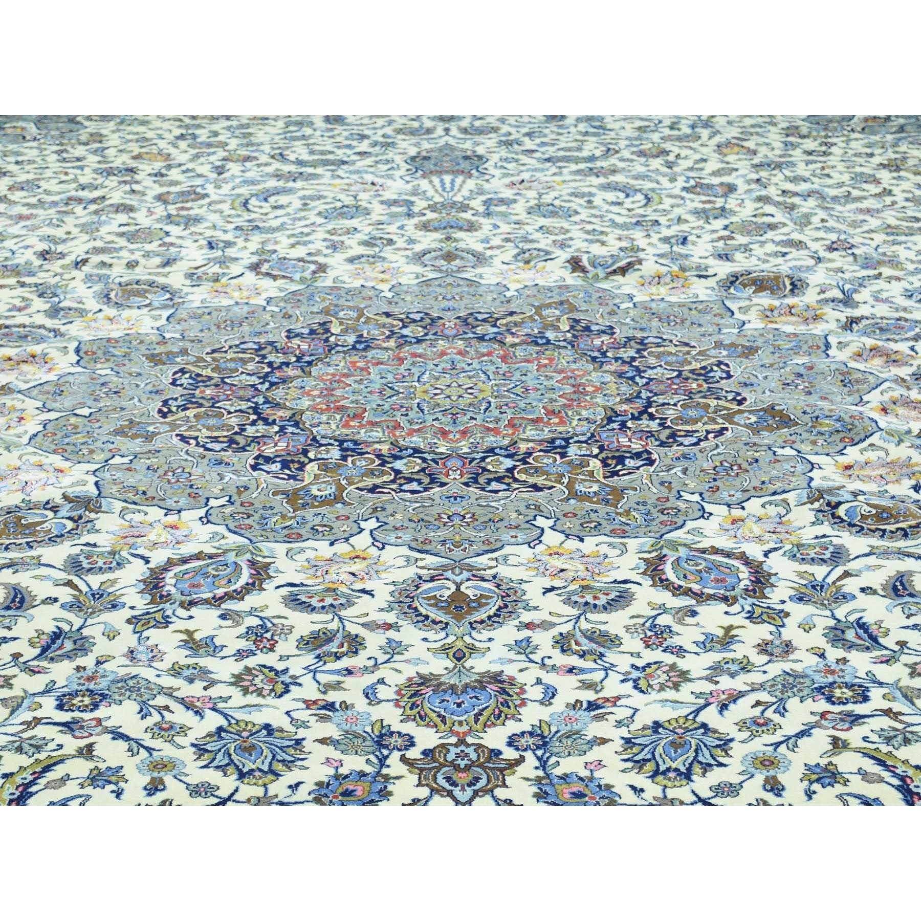 16-5 x26- Oversize Persian Kashan Silk Flowers Sheikh Safi Design Rug 
