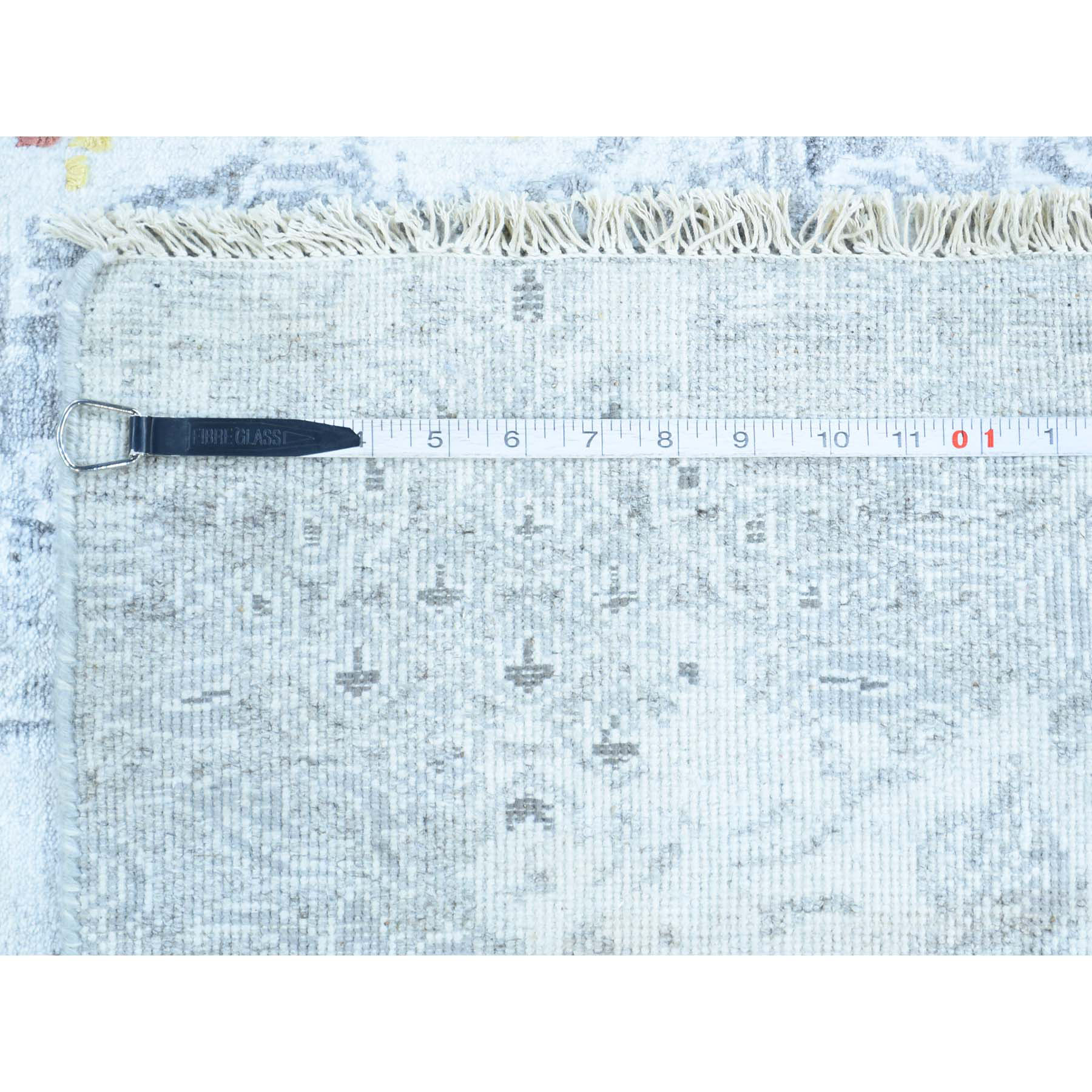8-9 x11-10  Hand-Knotted Modern Broken Design Wool And Silk Oriental Rug 