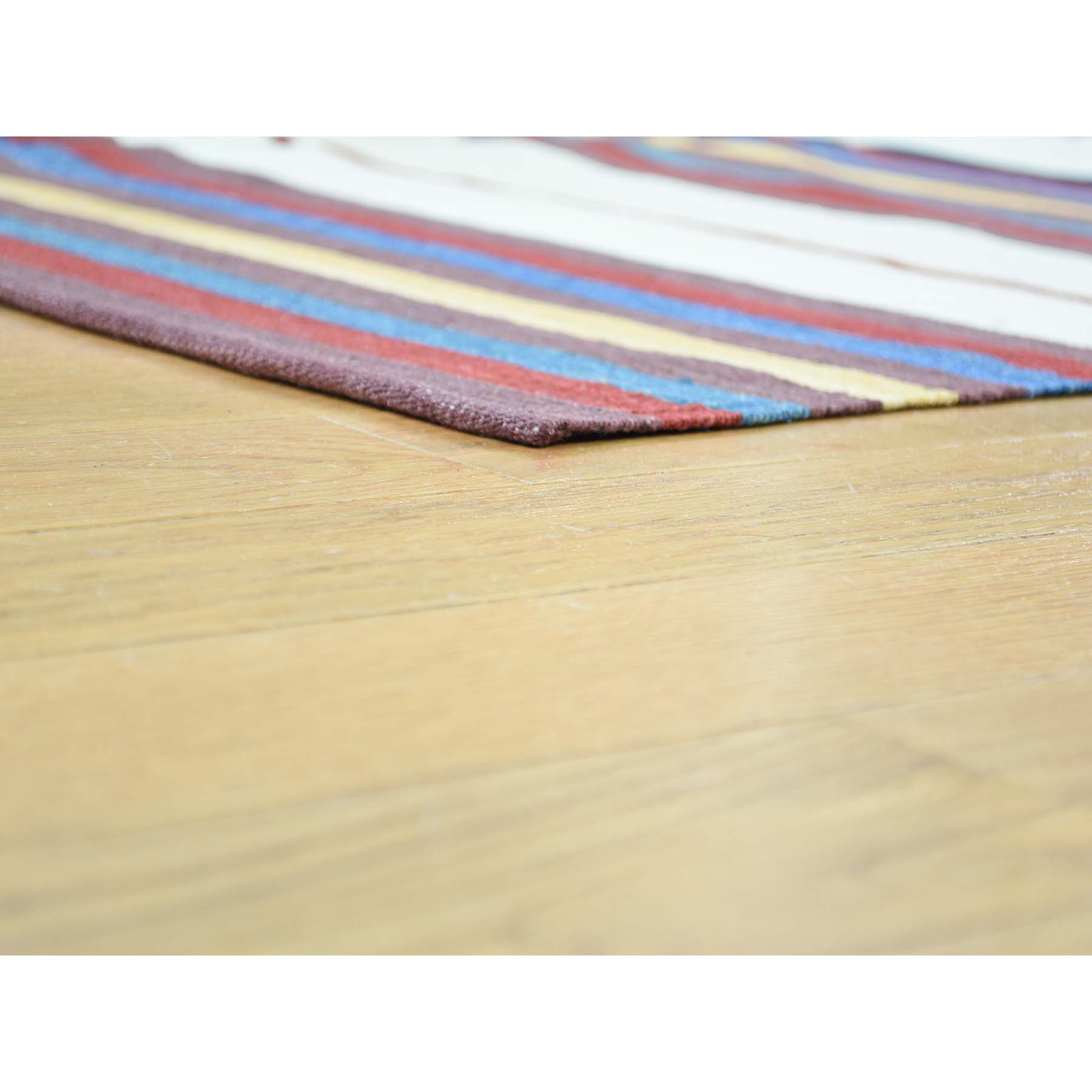 8-3 x10-4  Hand-Woven Striped Flat Weave Qashqai Kilim Oriental Rug 