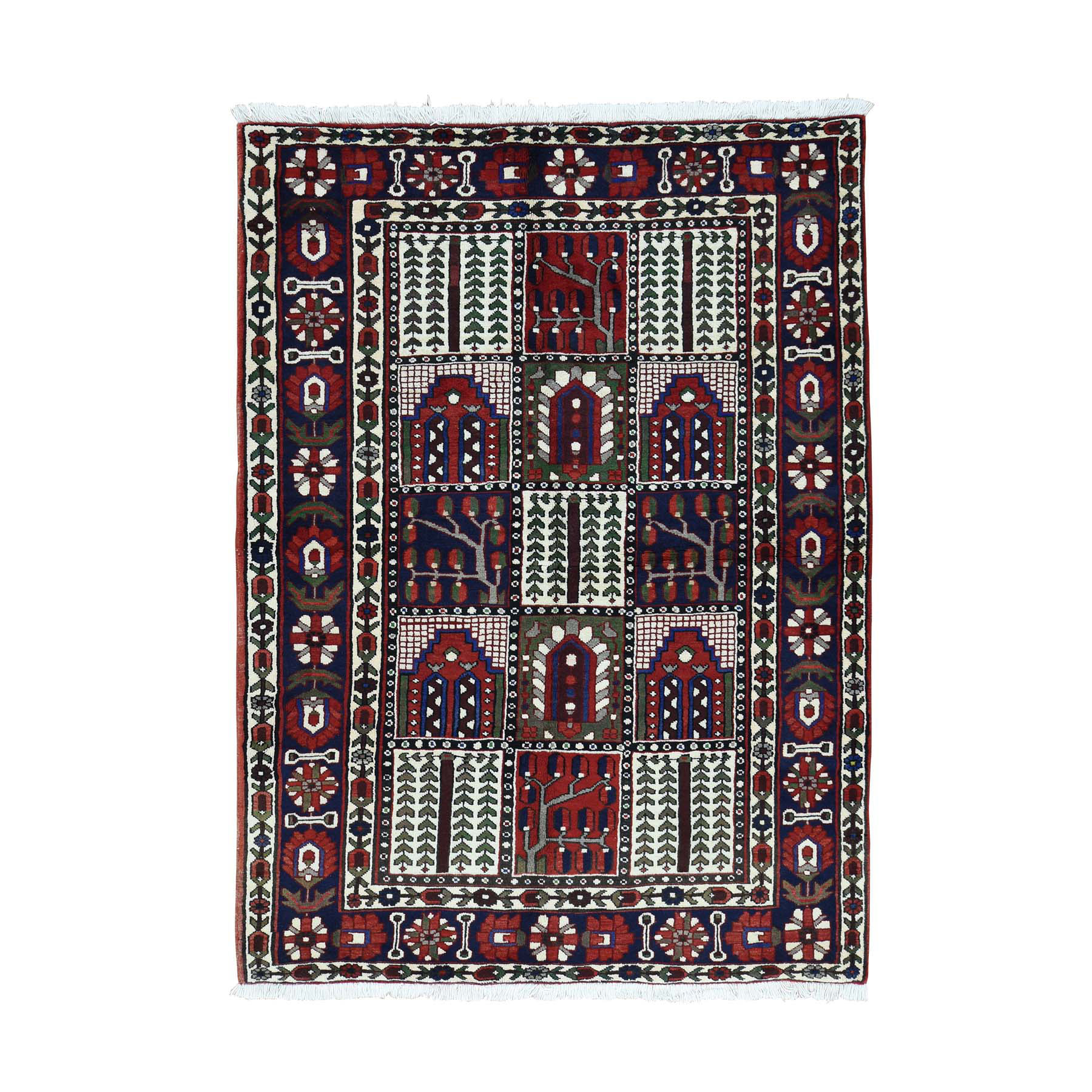 5'2"X7' On Clearance Semi Antique Persian Bakhtiari Mint Cond Hand-Knotted Carpet moacbb6e