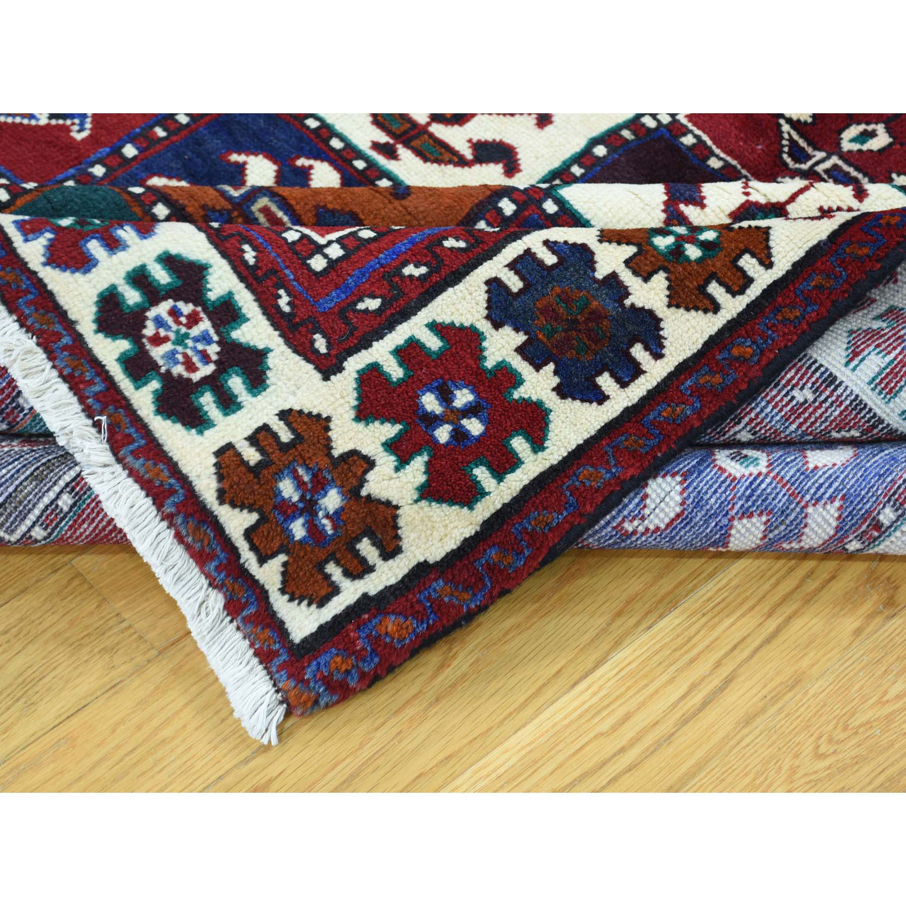 4-10 x9-2  On Clearance Semi Antique Persian Bakhtiari Wide Runner Hand-Knotted Rug 