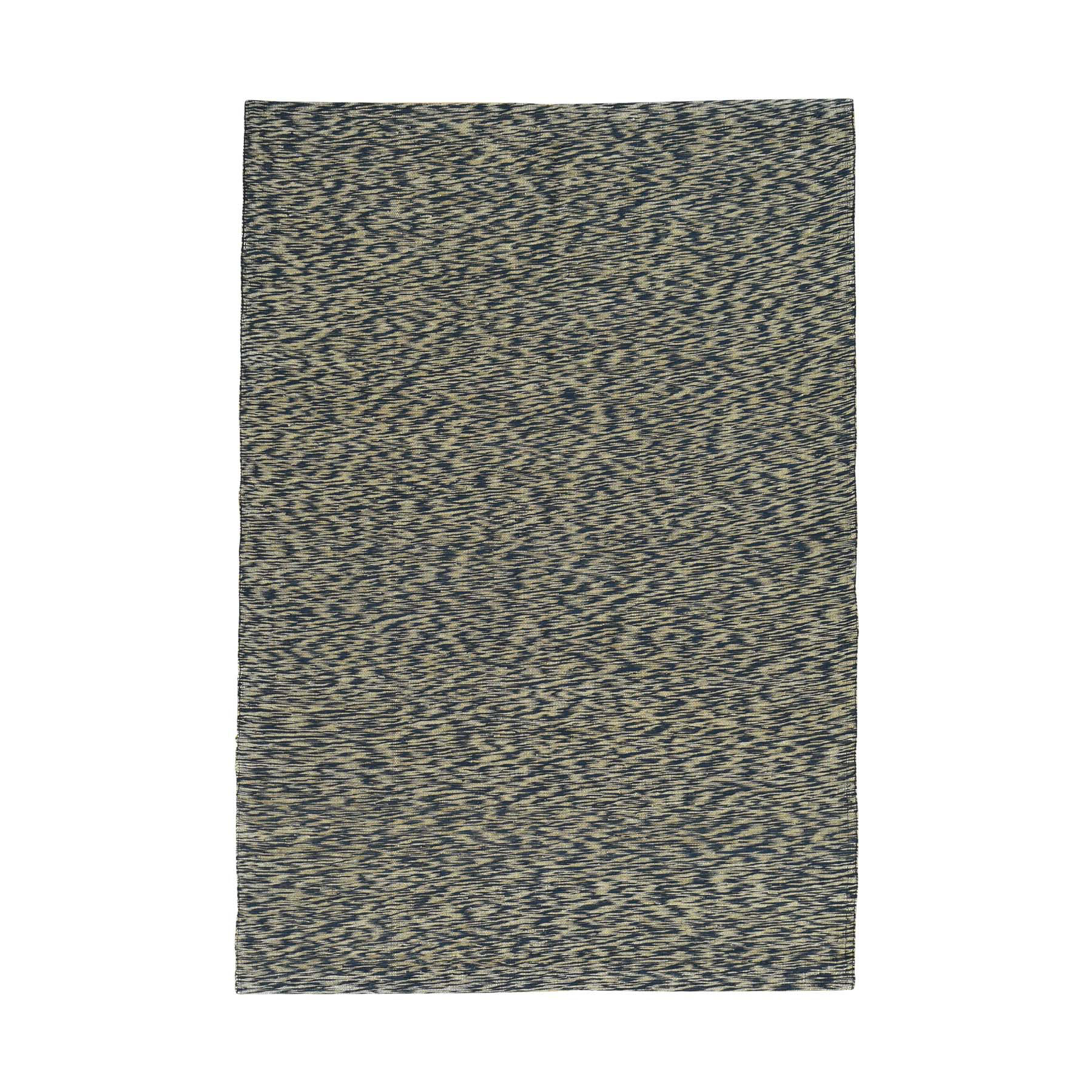 4'6"X6'6" On Clearance Pure Wool Leather Chain Stitch Modern Hand-Woven Oriental Rug moacbb7e