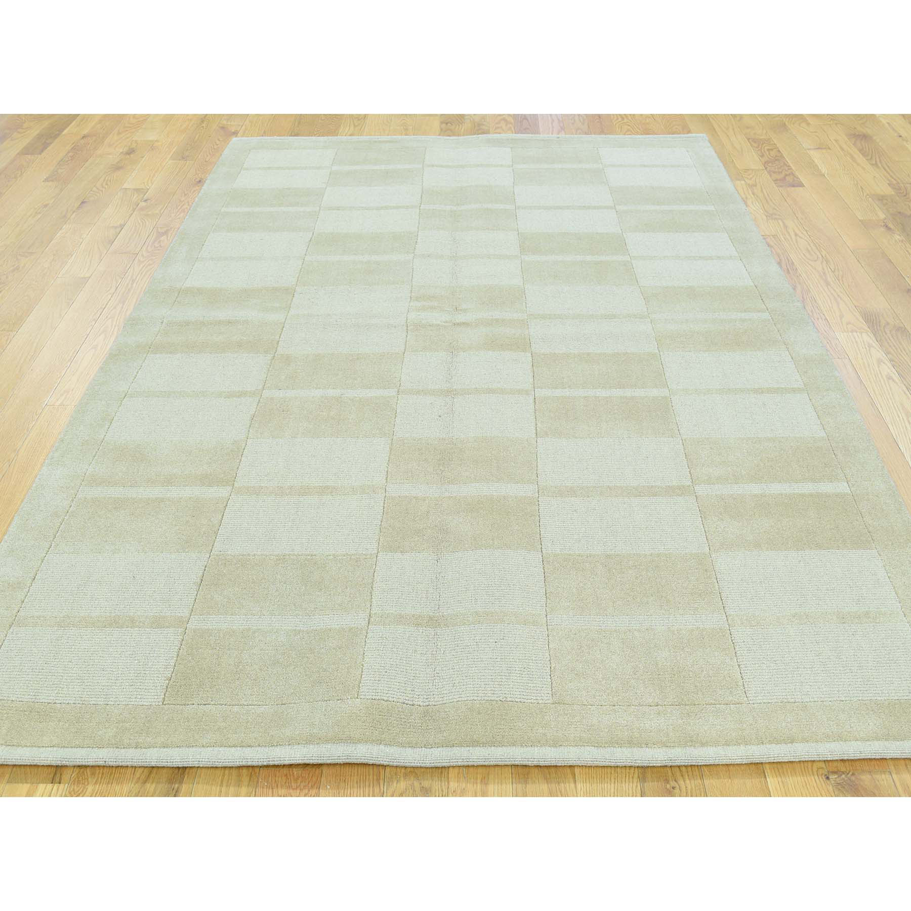 5-x8-2  On Clearance Hand-Knotted Pure Wool Modern Nepali Cut And Loop Oriental Rug 
