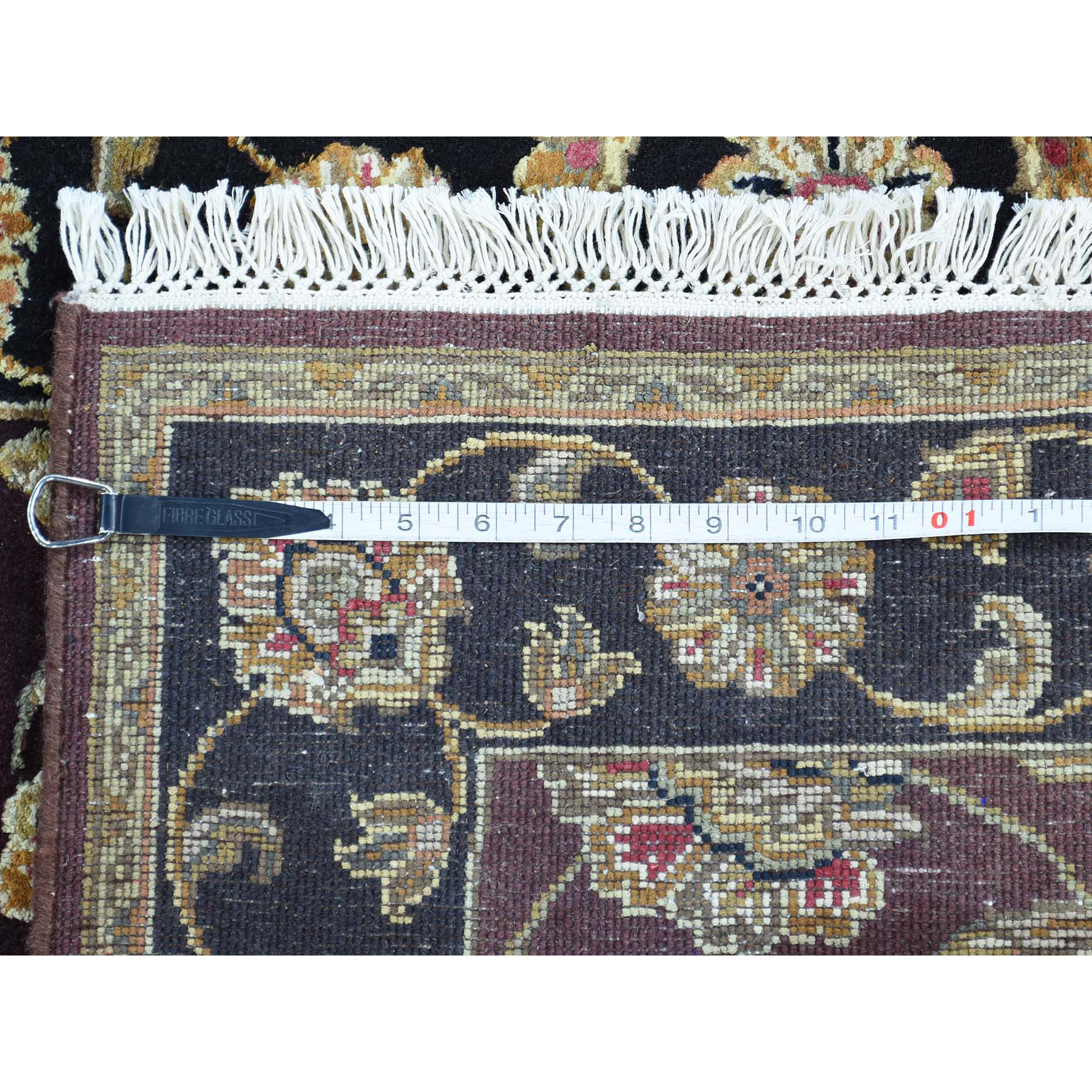 2-6 x16-3  Handmade Half Wool Half Silk Burgundy Rajasthan XL Runner Rug 