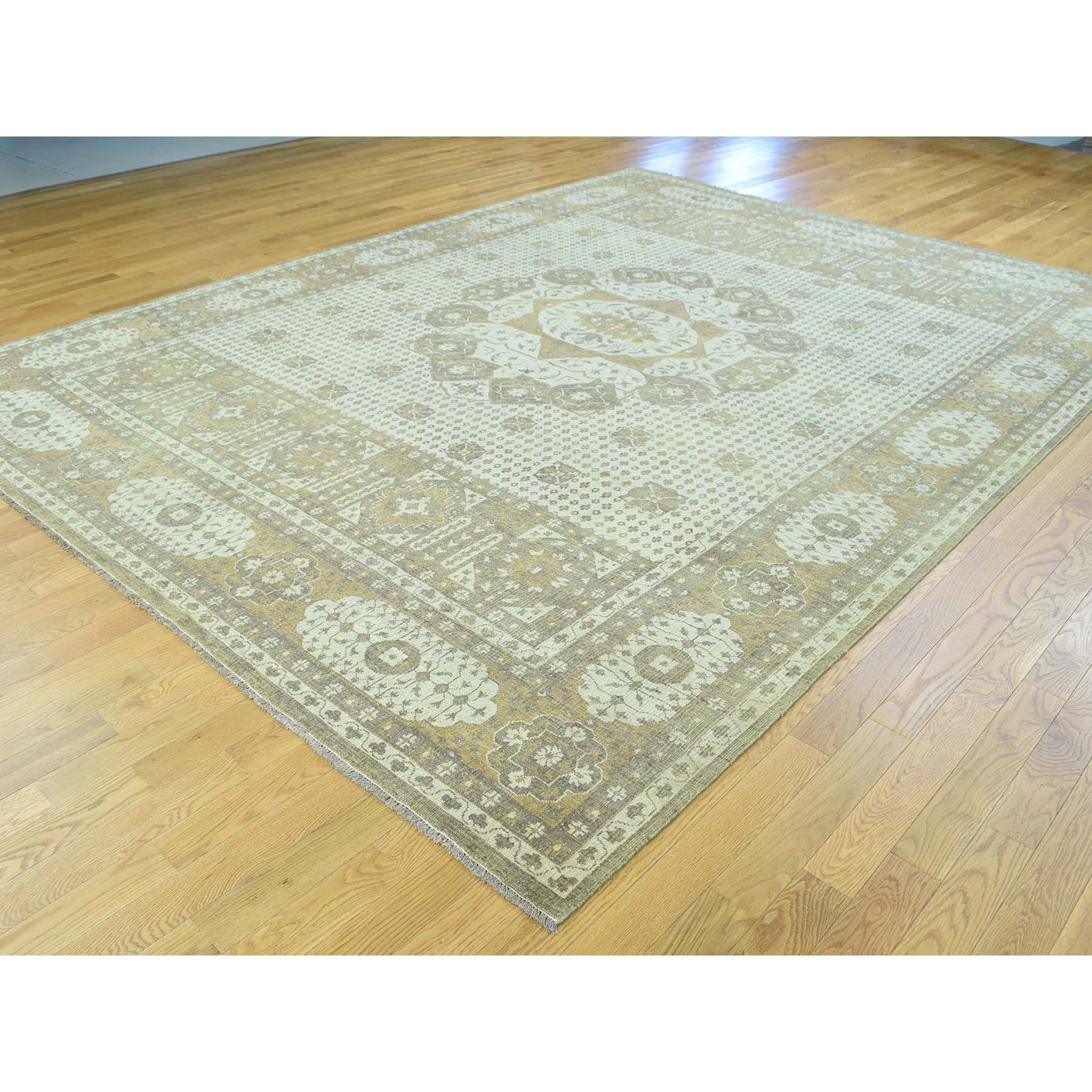 9-x11-10  On Clearance Zero Pile Hand-Knotted Egyptian Mamluk Pure Wool Oriental Rug 