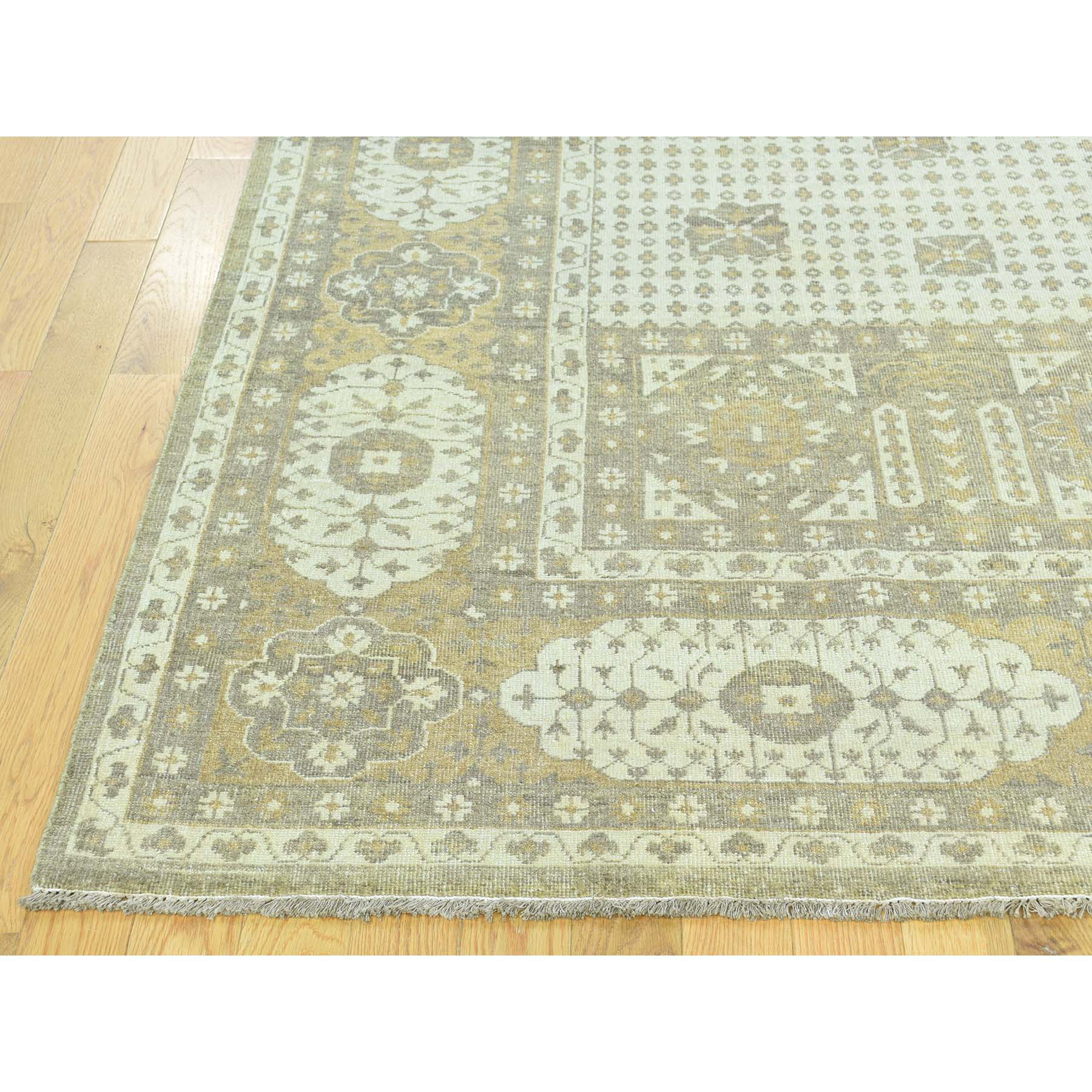 9-x11-10  On Clearance Zero Pile Hand-Knotted Egyptian Mamluk Pure Wool Oriental Rug 