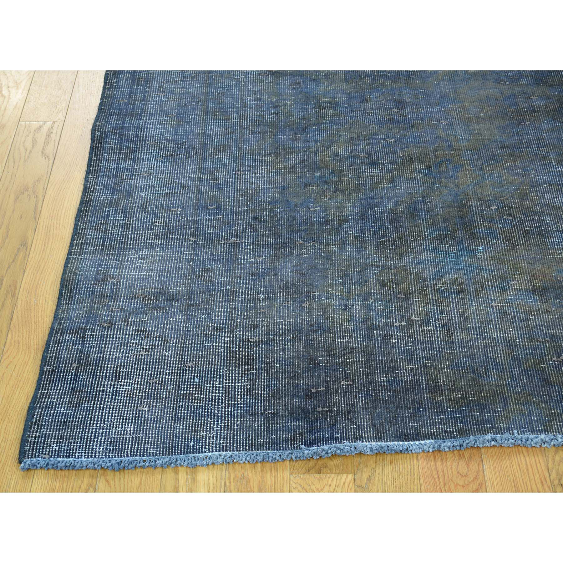 6-2 x7-6  On Clearance Hand-Knotted Overdyed Persian Tabriz Pure Wool Worn Rug 