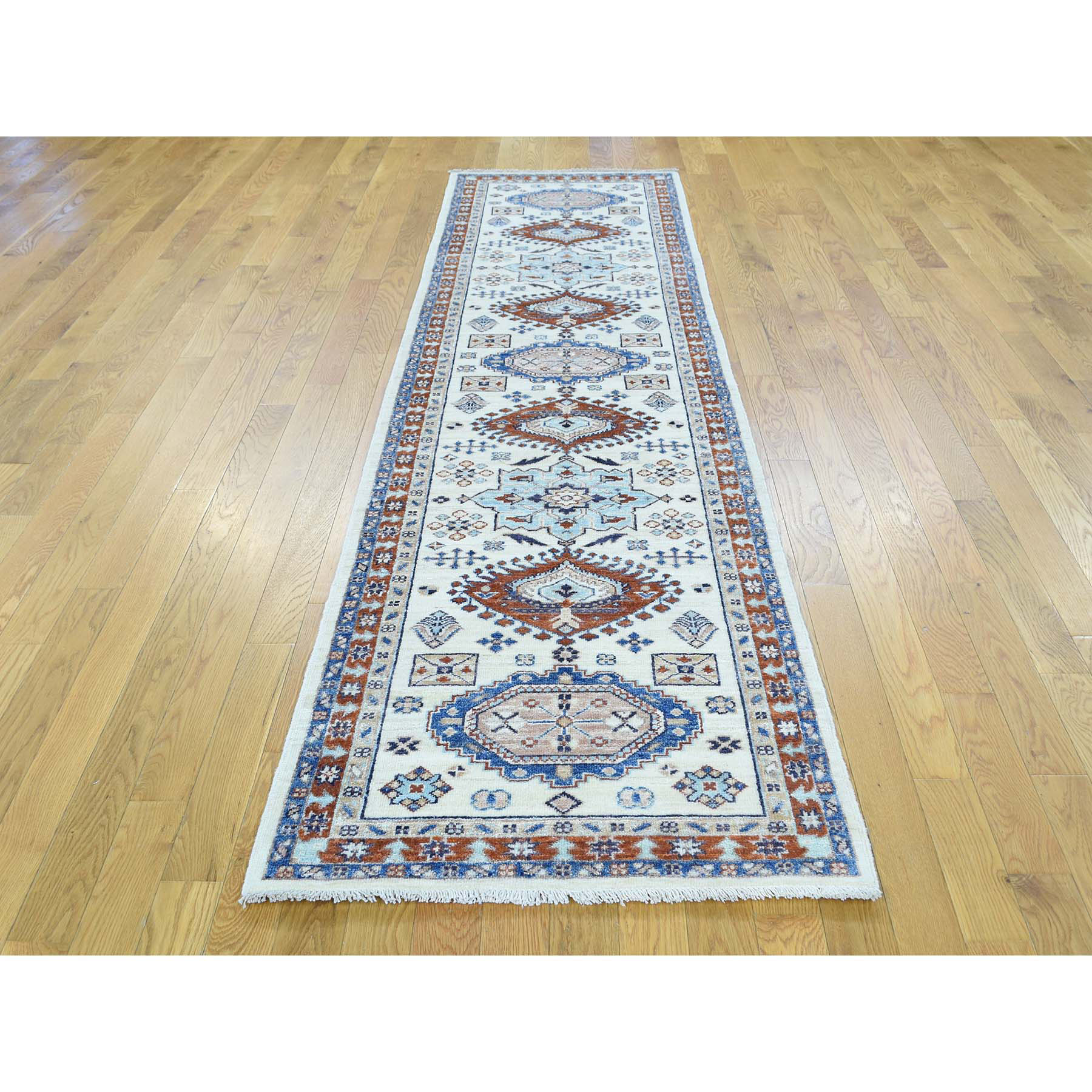 2-7 x9-10  On Clearance  Antiqued Karajeh Pure Wool Hand-Knotted Oriental Runner Rug 