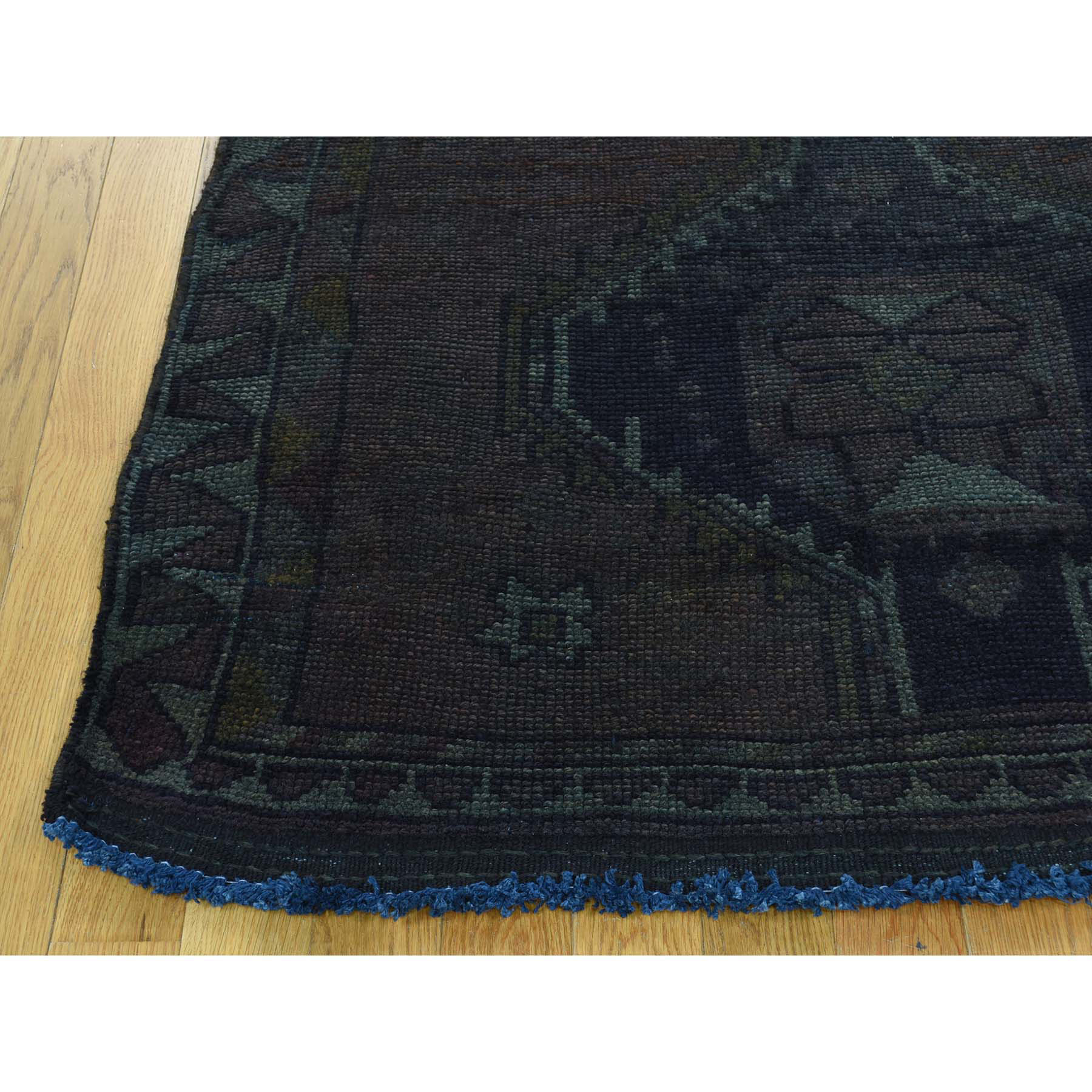 3-10 x12-6  On Clearance Hand-Knotted Overdyed Persian Shiraz Worn Runner Rug 