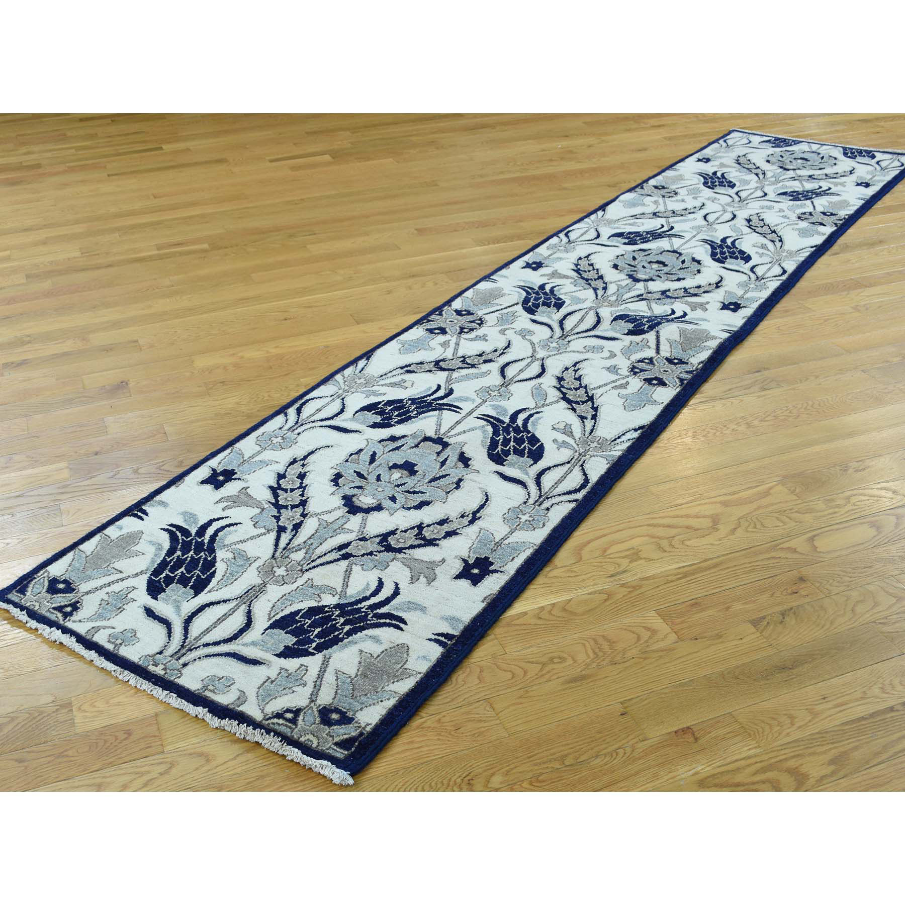 2-7 x12-1  On Clearance Hand-Knotted Arts And Crafts William Morris Design Runner Rug 