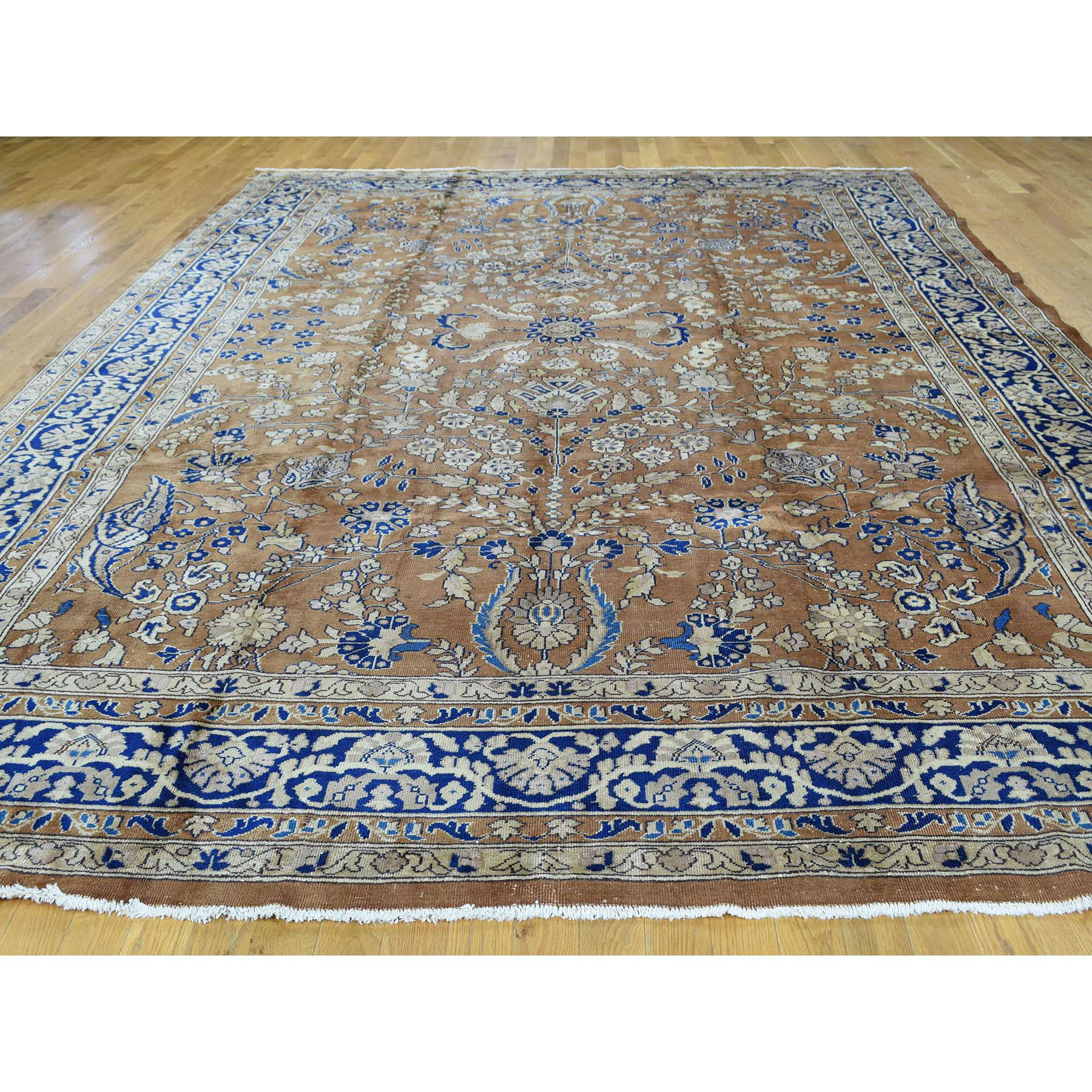 9-9 x13-3  Hand-Knotted Antique Persian Sarouk Exc Cond Oriental Rug 