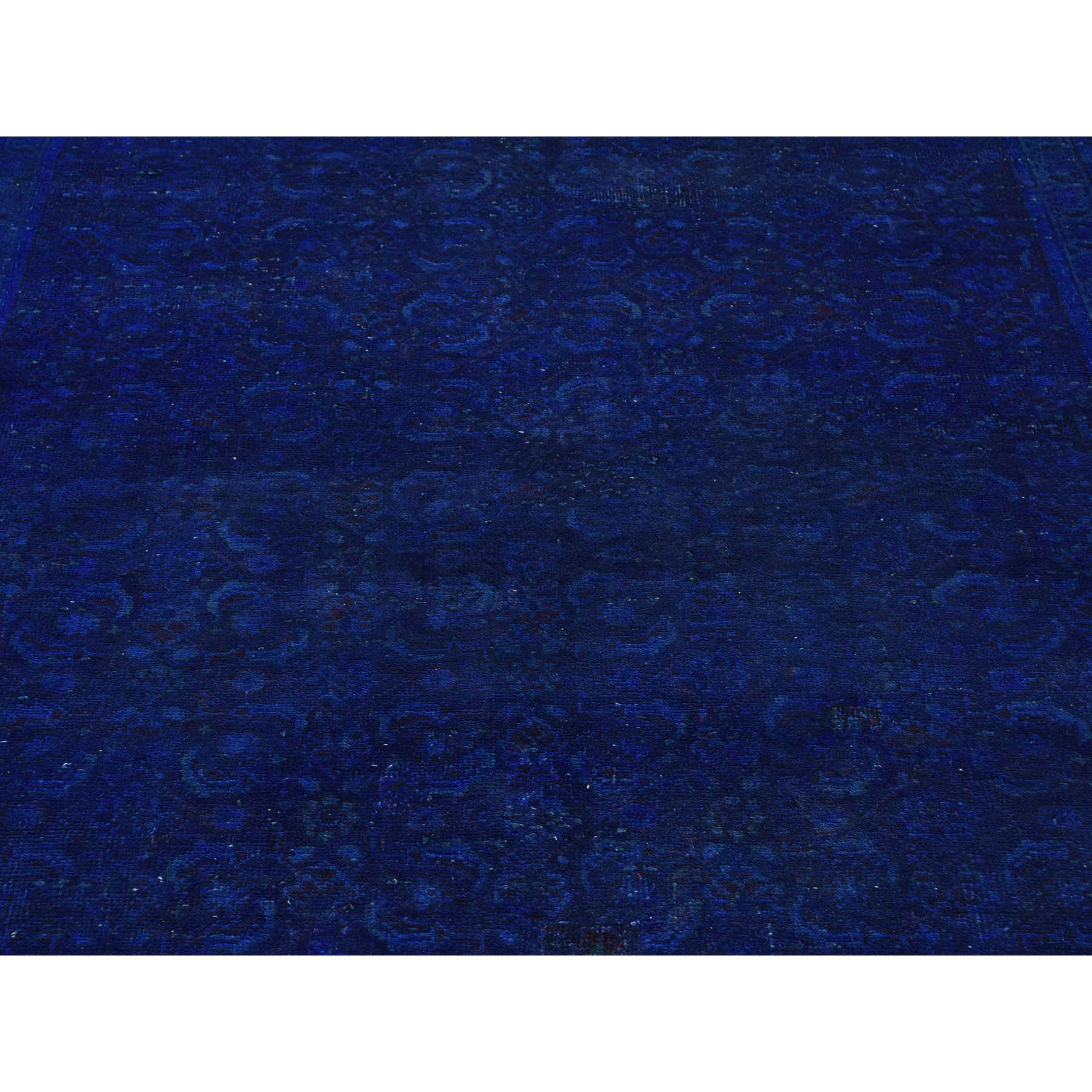 5-1 x10- On Clearance Hand-Knotted Pure Wool Overdyed Sarouk Worn Wide Runner Rug 
