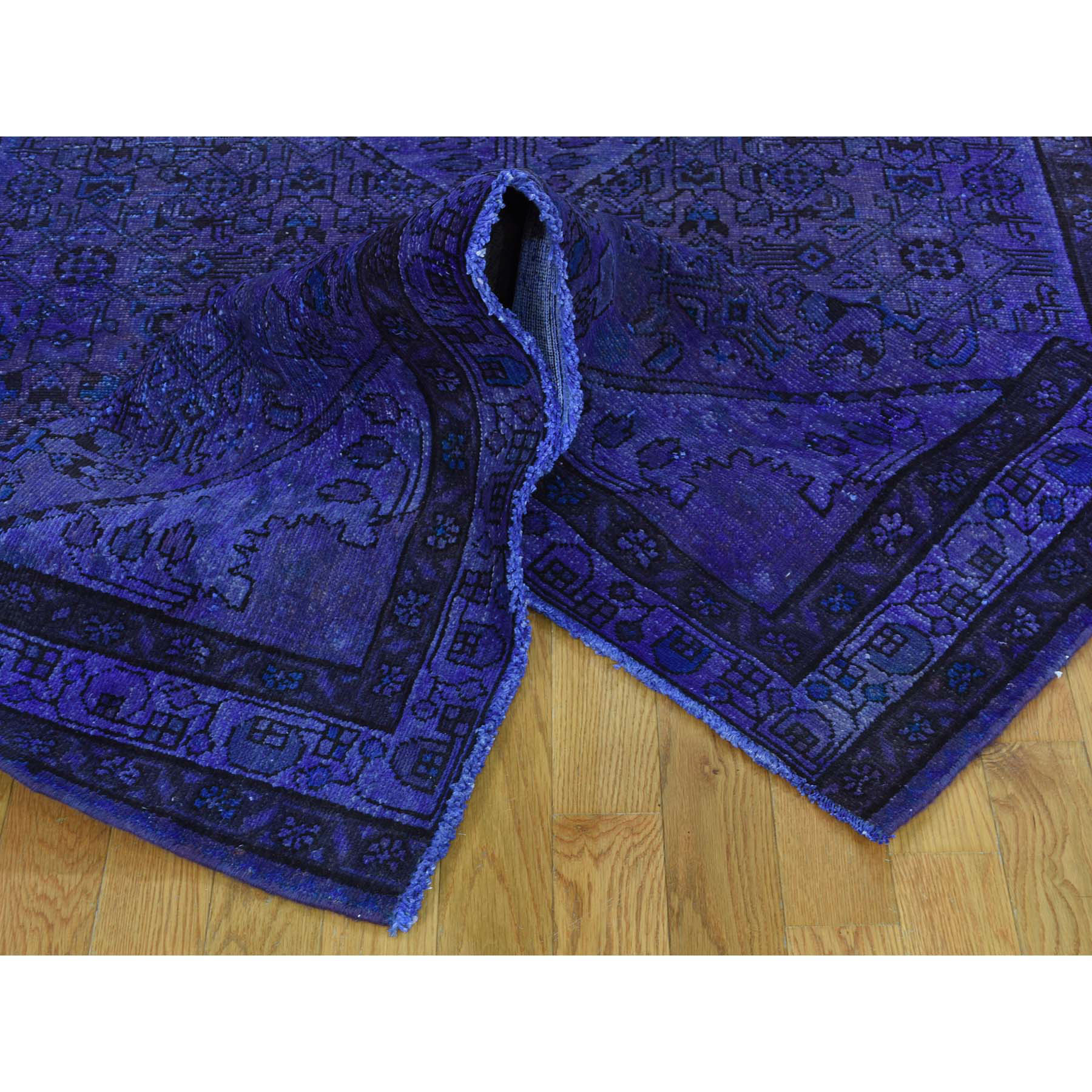 5-x9-10  On Clearance Handmade Persian Hussainabad Overdyed Worn Wide Runner Rug 