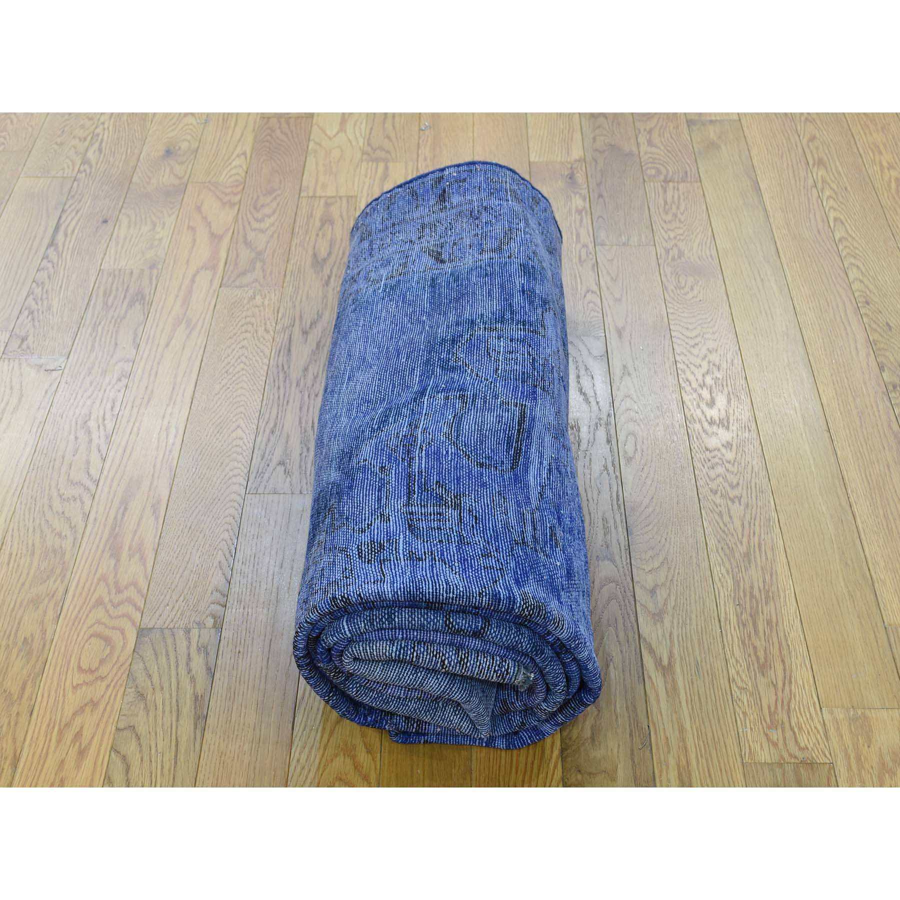 5-2 x9-2  On Clearance Handmade Overdyed Hamadan Worn Pure Wool Wide Runner Rug 