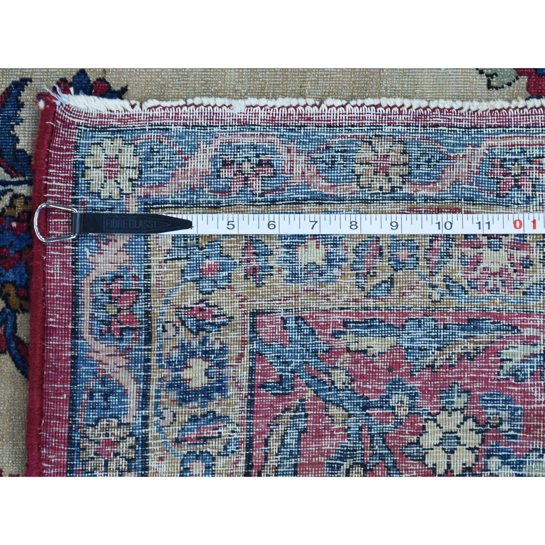 9-9 x15-8  Handmade Gallery Size Antique Persian Kerman Even Wear Rug 