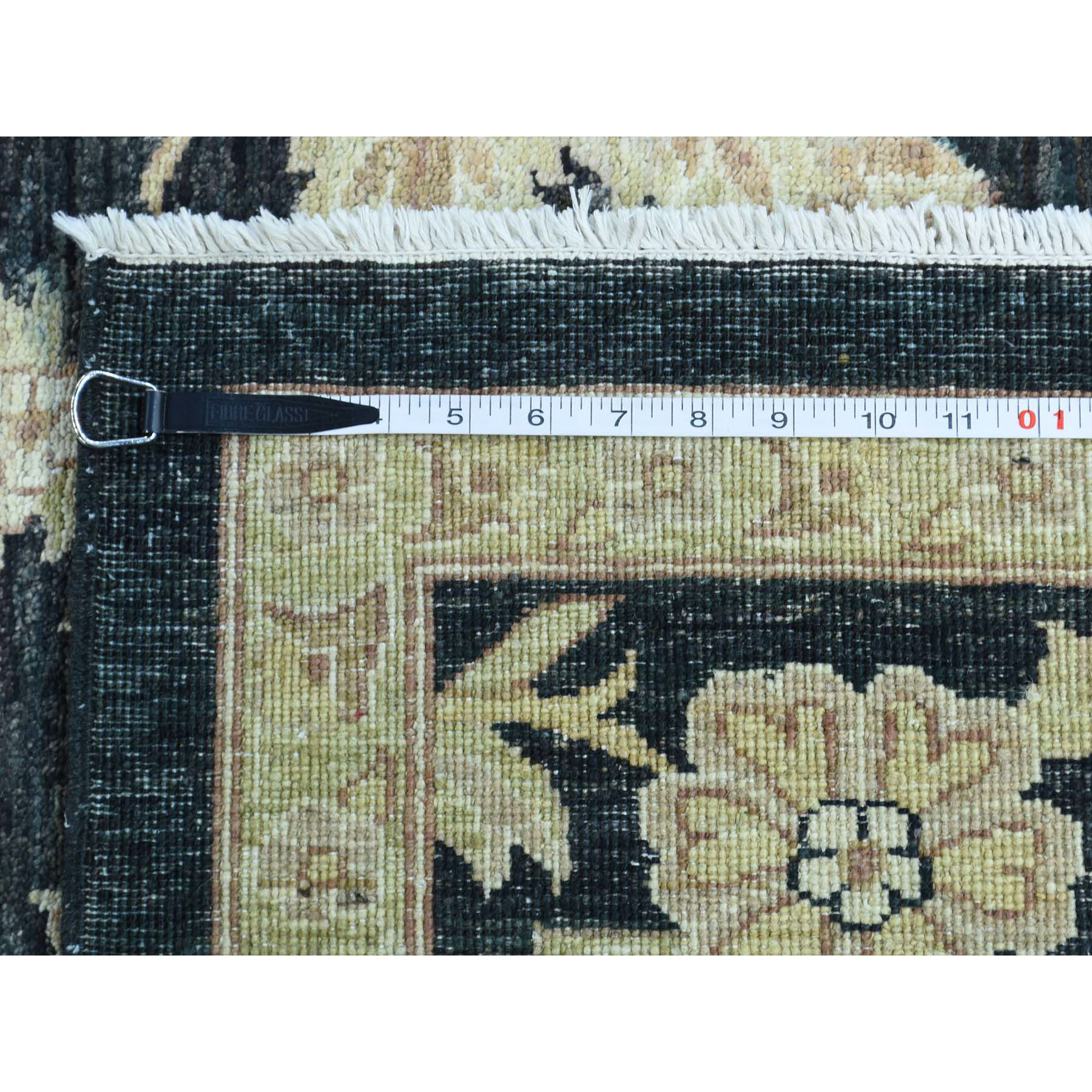 9-1 x12-4  Dense Weave Peshawar With Flower Design Hand-Knotted Rug 