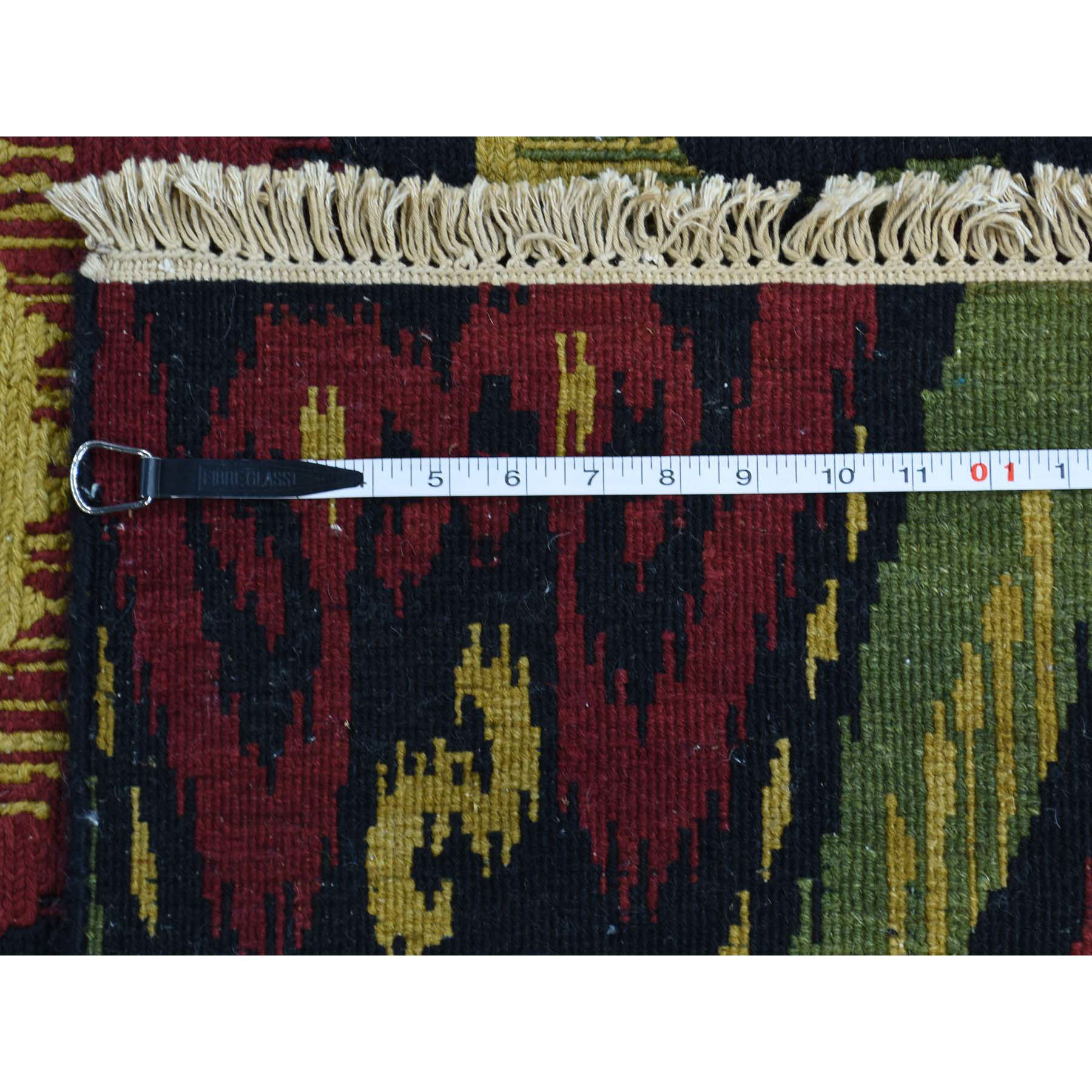 8-10 x11-10  On Clearance Ikat Design Soumak Double Weft Hand-Woven Oriental Rug 