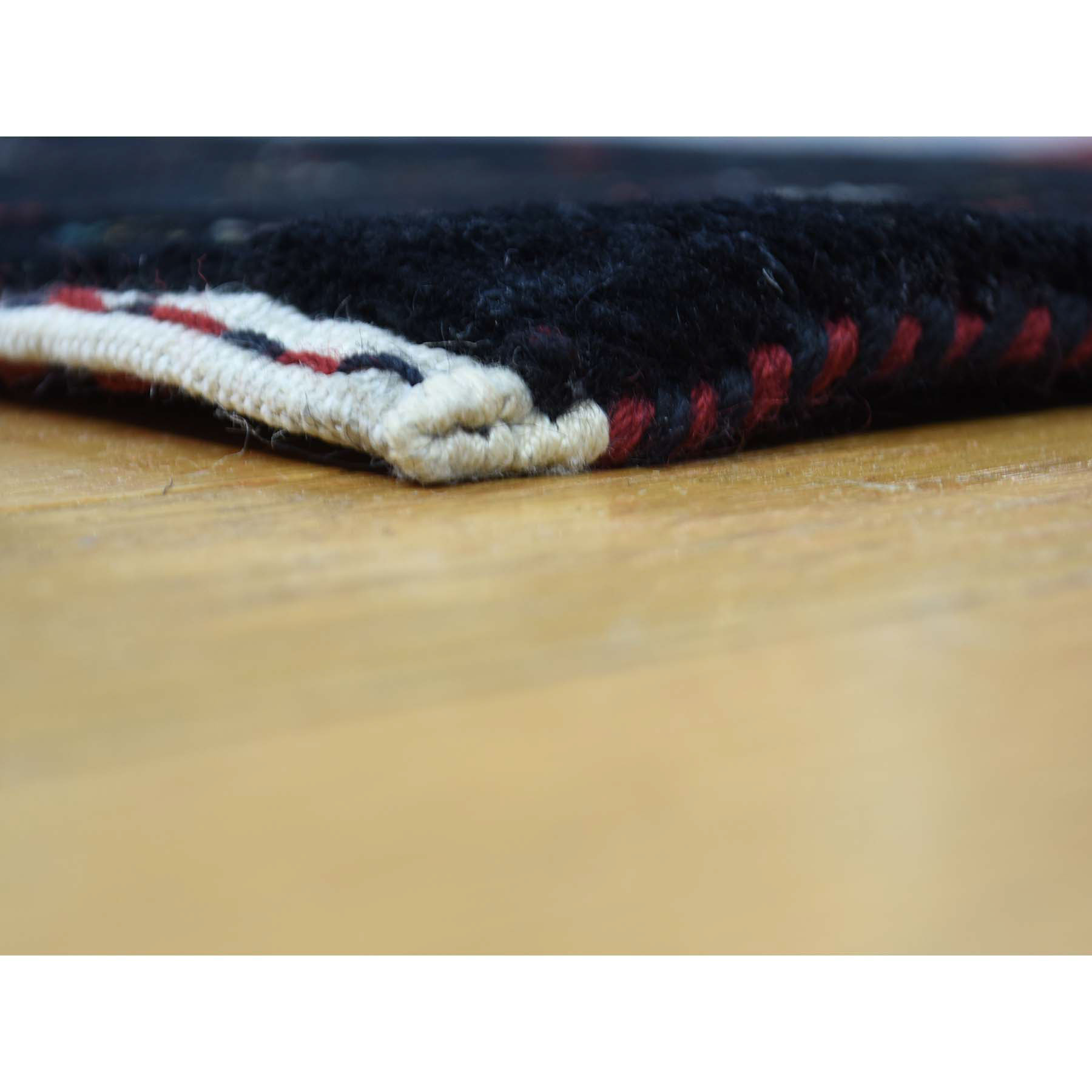 8-3 x10-1  Hand-Knotted 100 Percent Wool Folk Art Gabbeh Oriental Rug 