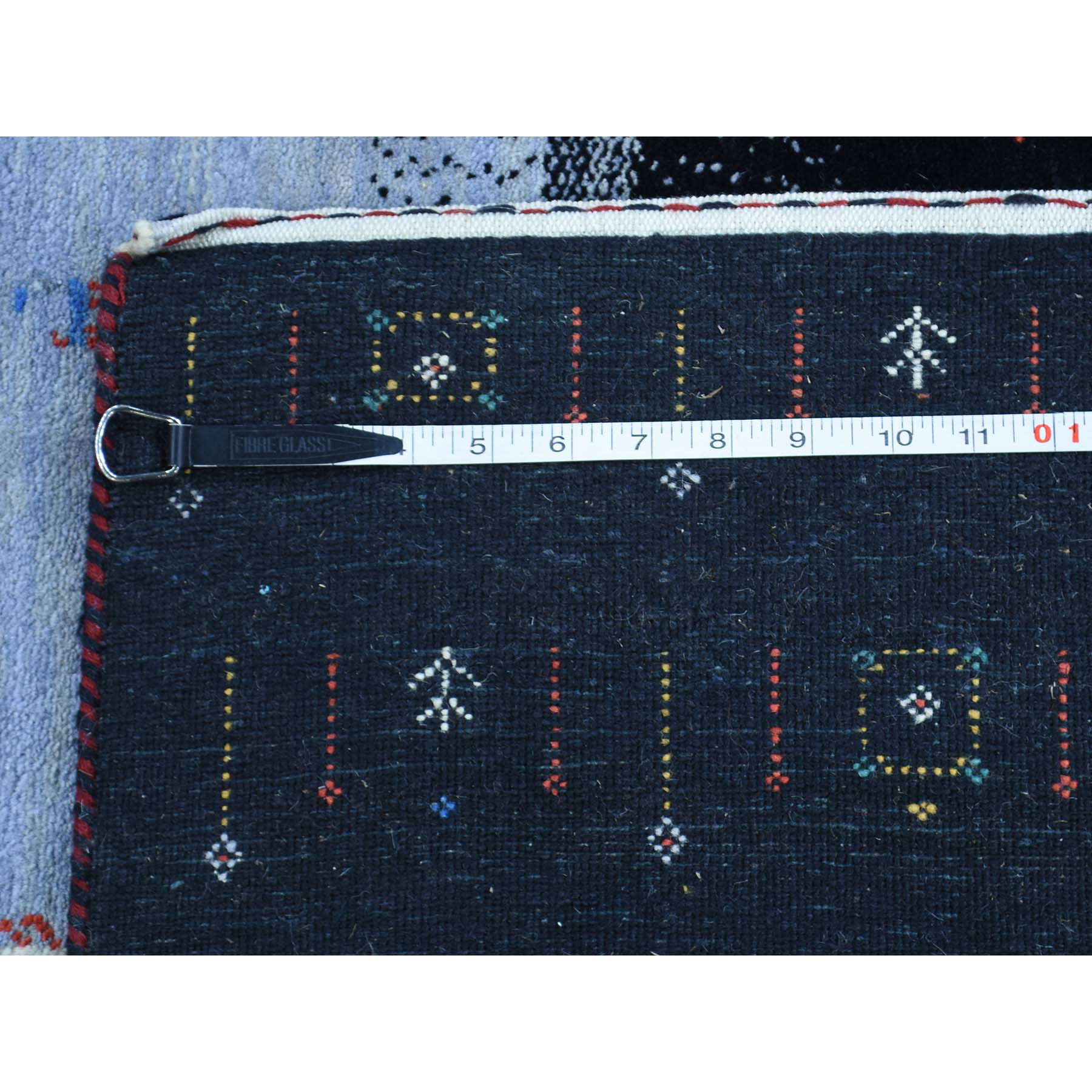 8-3 x10-1  Hand-Knotted 100 Percent Wool Folk Art Gabbeh Oriental Rug 