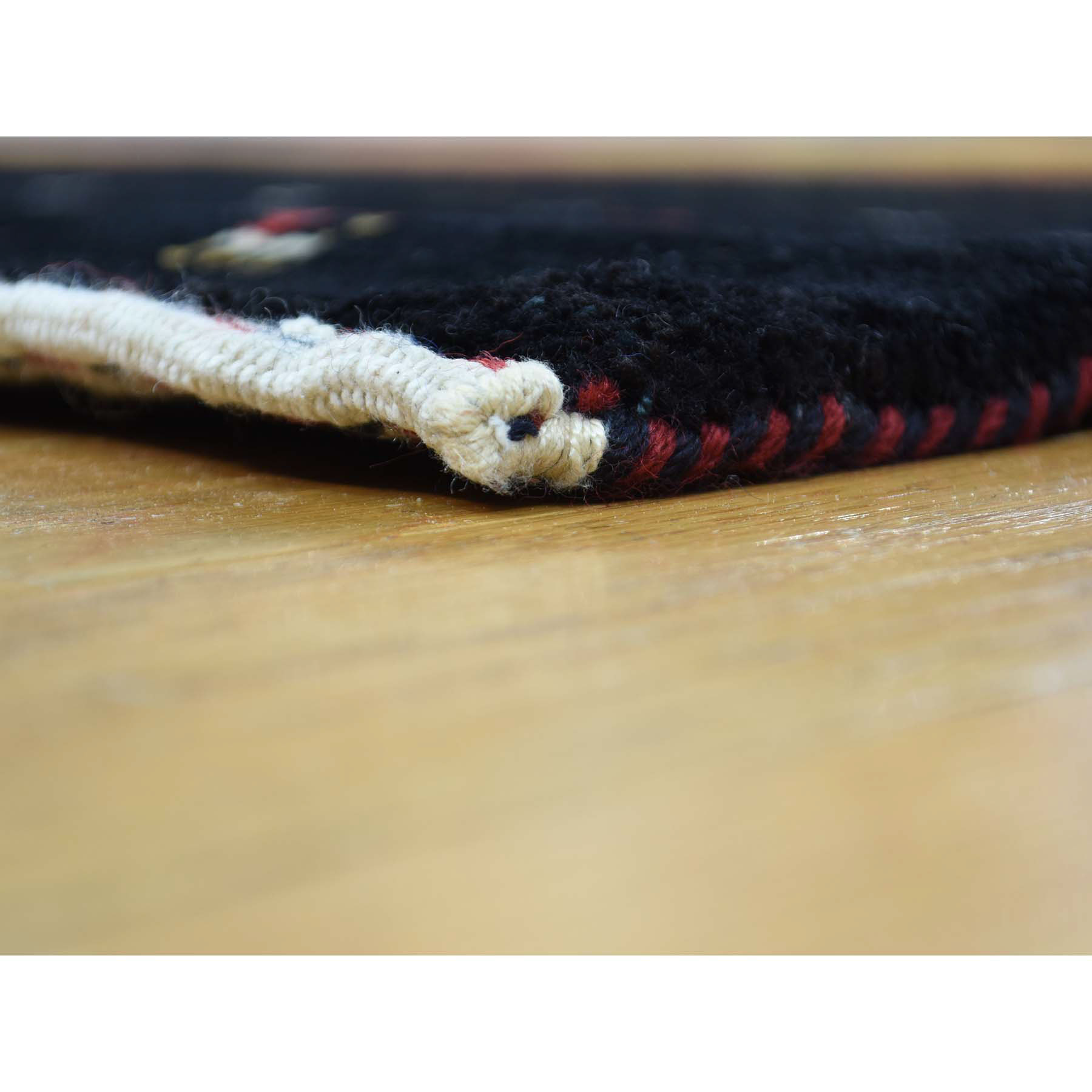 8-1 x9-9  100 Percent Wool Hand-Knotted Folk Art Gabbeh Oriental Rug 