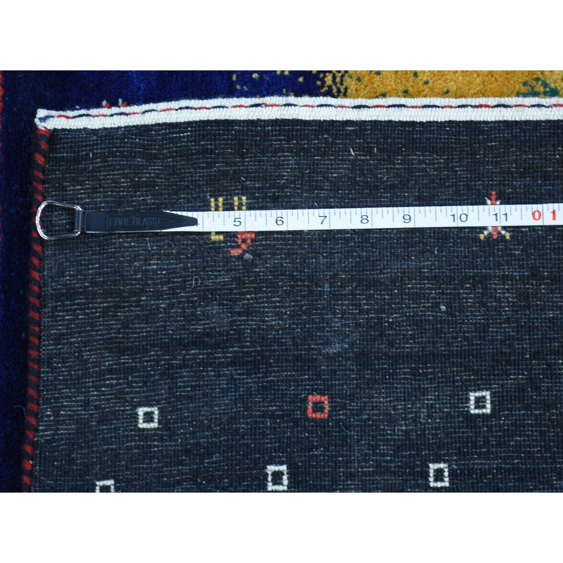 8-1 x9-9  100 Percent Wool Hand-Knotted Folk Art Gabbeh Oriental Rug 