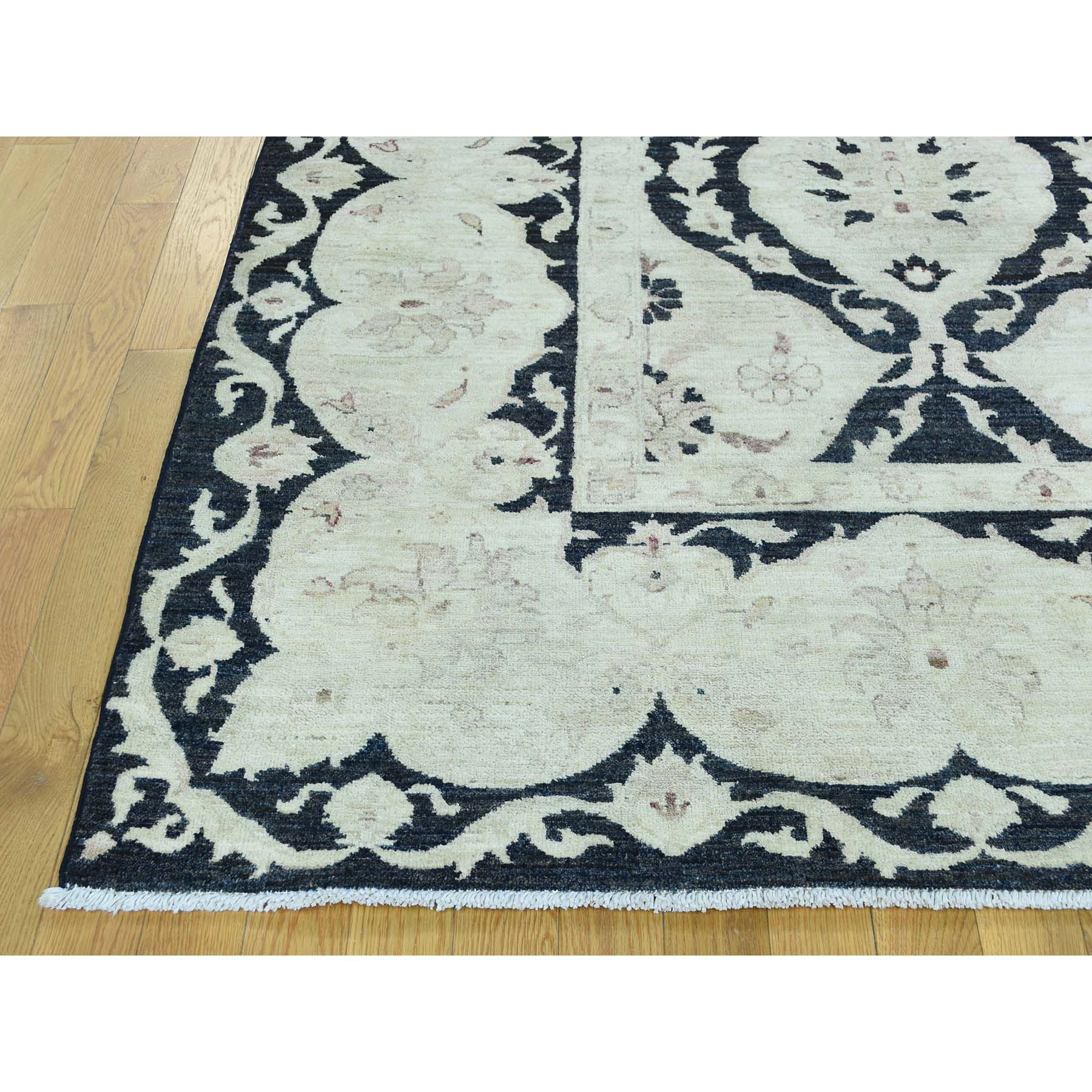 10-x13-8  Hand-Knotted Peshawar With Mughal Design Oriental Rug 