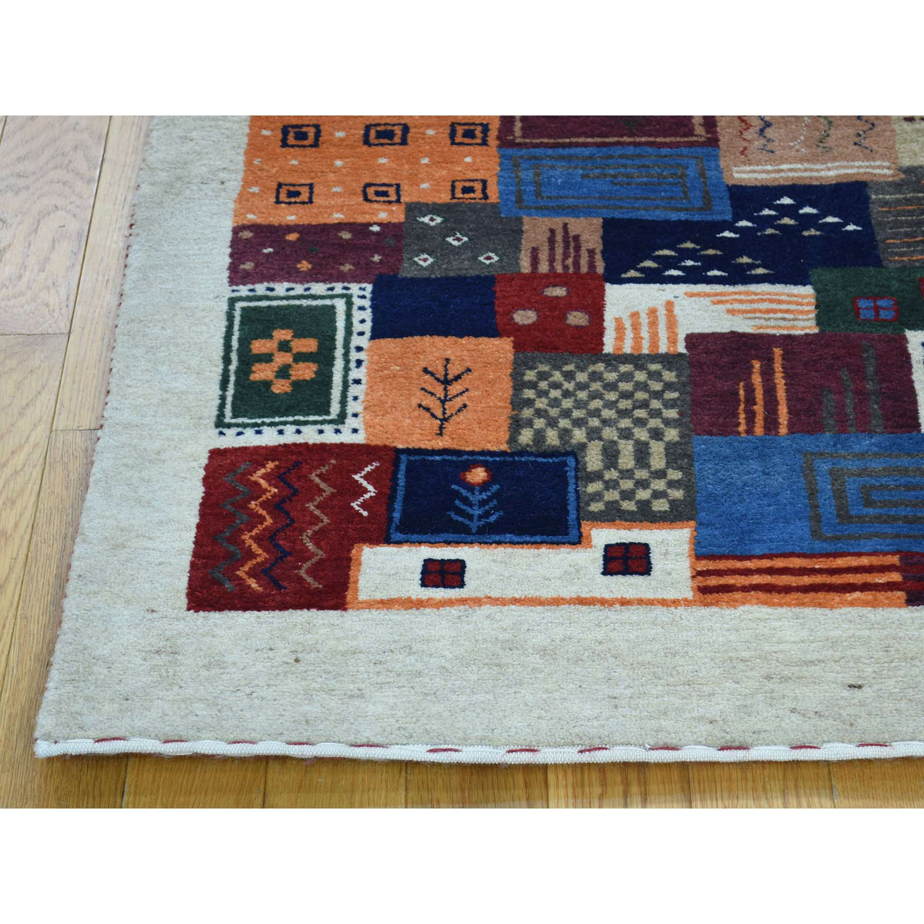 2-10 x4-3  Hand-Knotted 100 Percent Wool Lori Buft Gabbeh Oriental Rug 