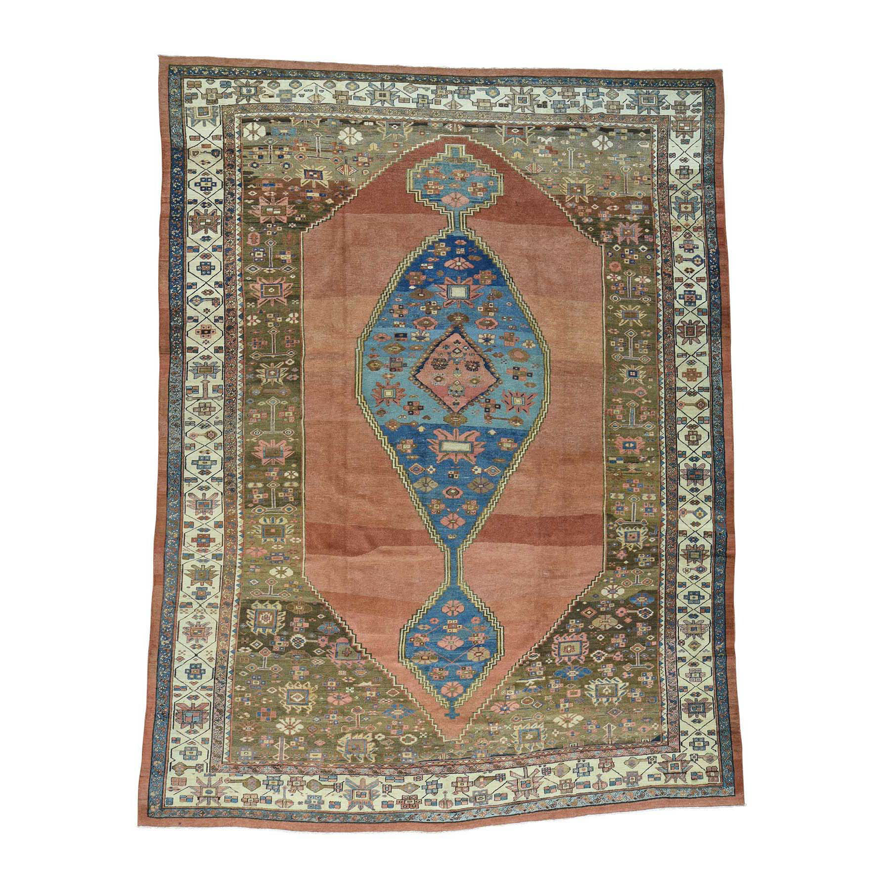 10-8 x14-1  Handmade Original Antique Persian Bakshaish Mint Cond Rug 