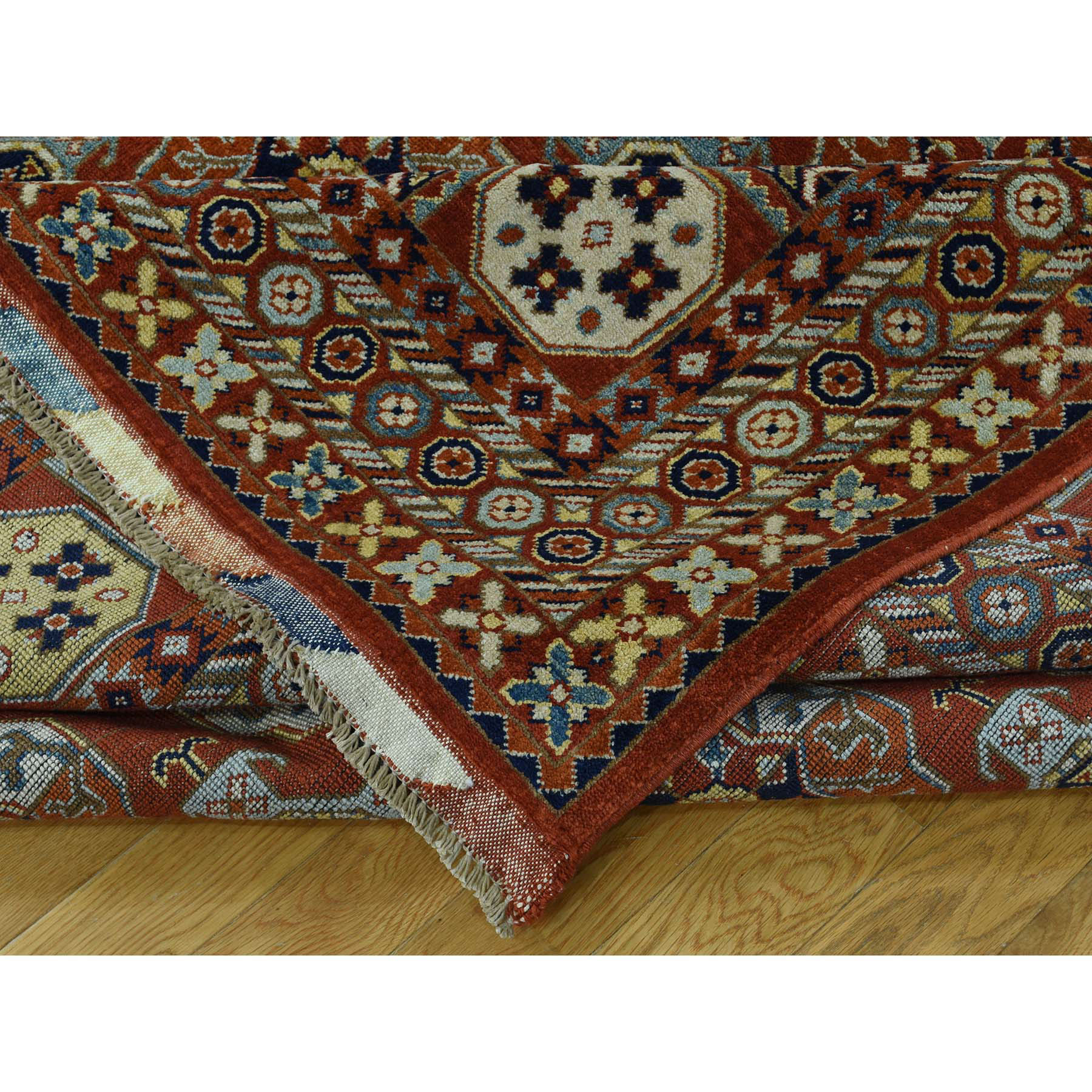 13-5 x16-3  Handmade Elephant Feet Design Afghan Ersari Oriental Rug 