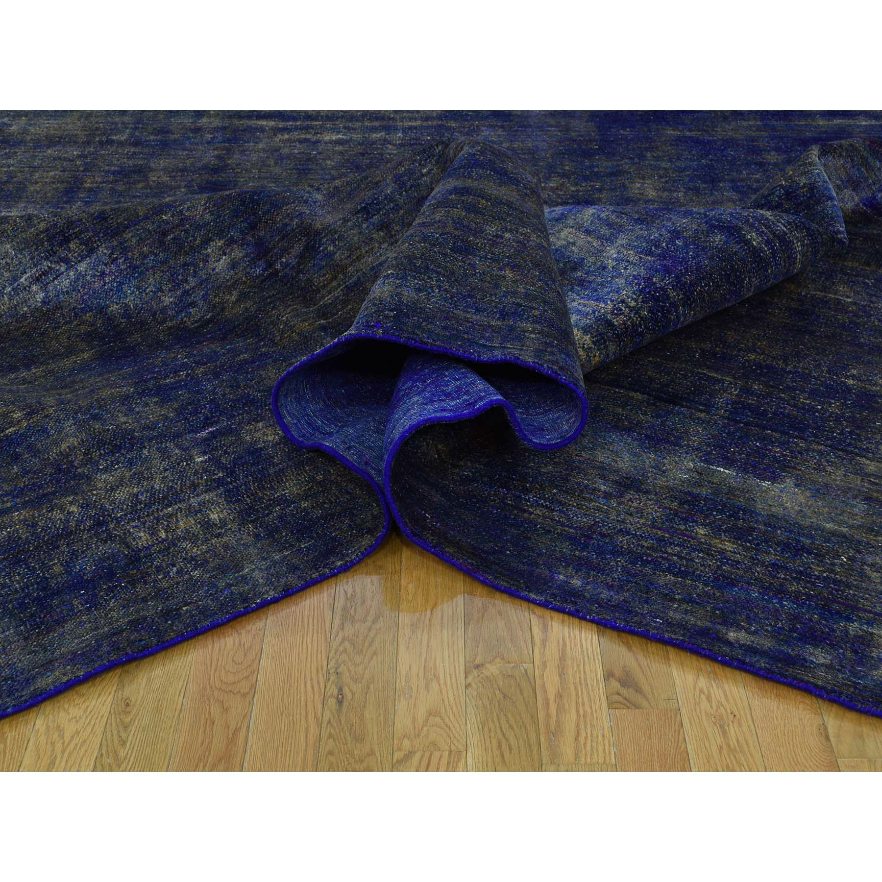 8-9 x12- Hand-Knotted Pure Sari Silk Modern Design Oriental Rug 